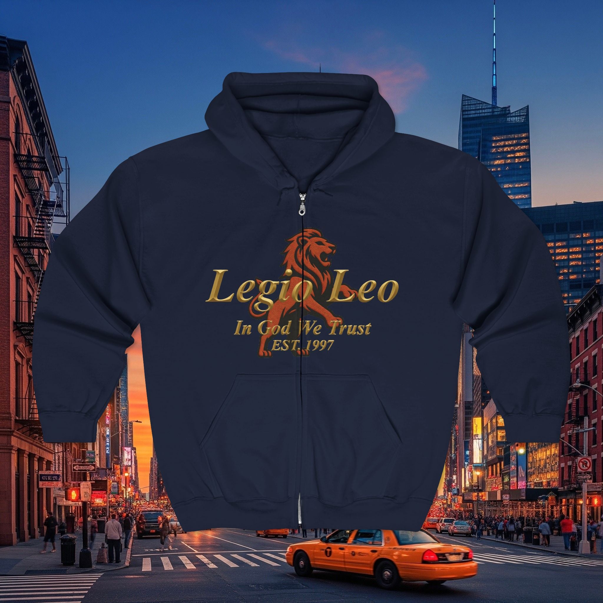 Legio Leo Zip Hoodie | Large Lion Emblem