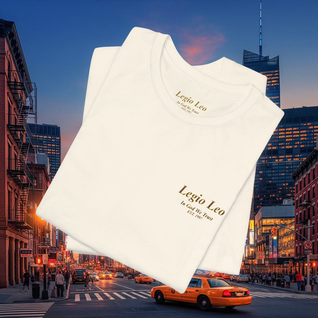 Legio Leo Tee — Embroidered (In God We Trust) Short Sleeve T-Shirt