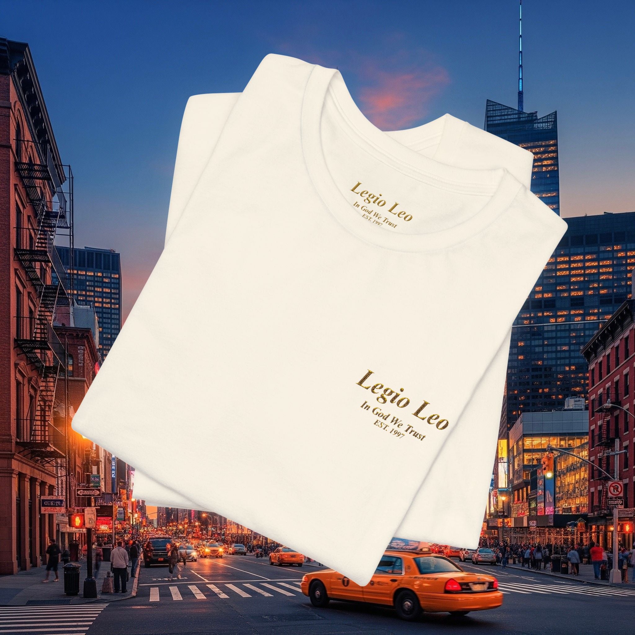 Legio Leo Tee — Embroidered (In God We Trust) Short Sleeve T-Shirt