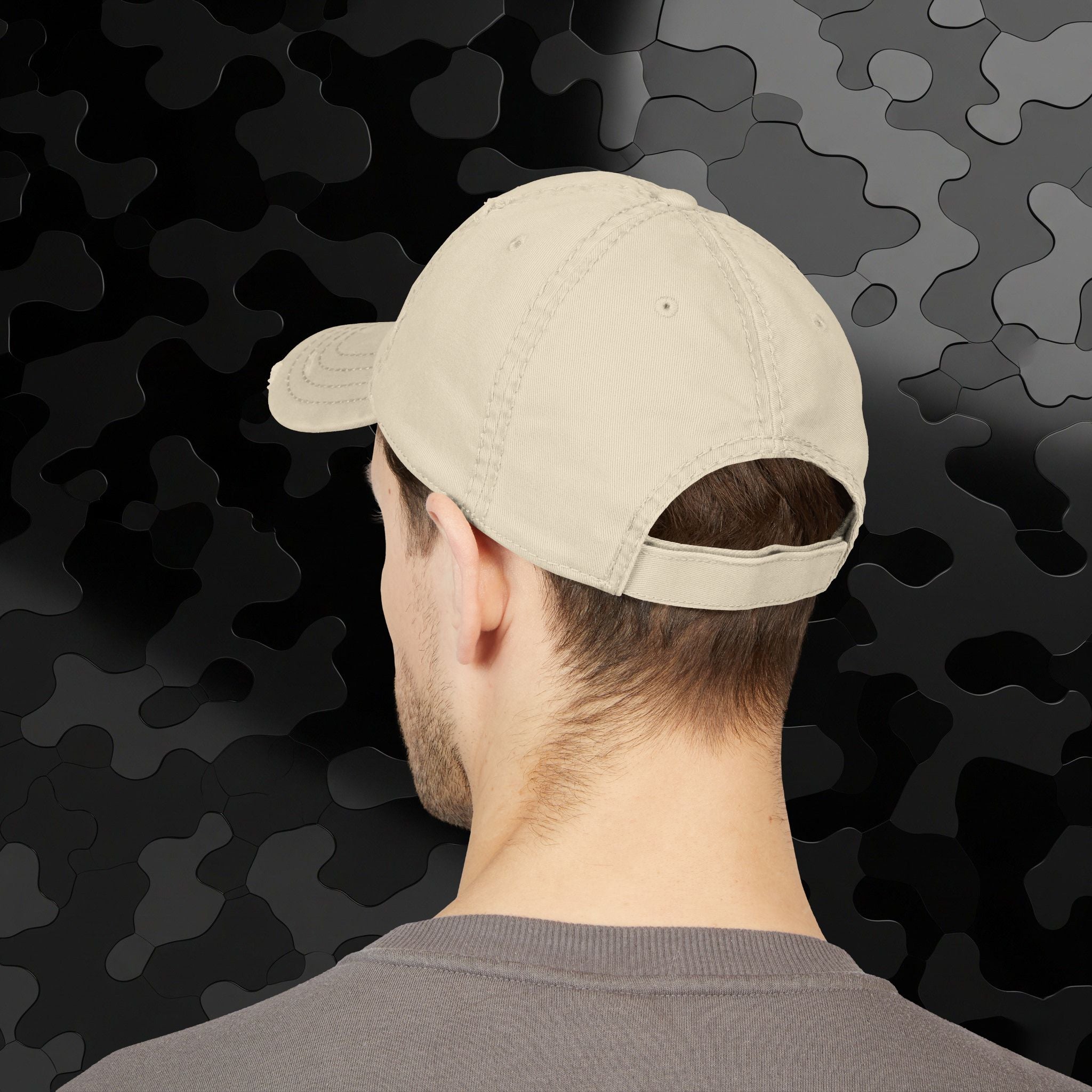 Embroidered Lion Dad Hat — Vintage Washed Baseball Cap