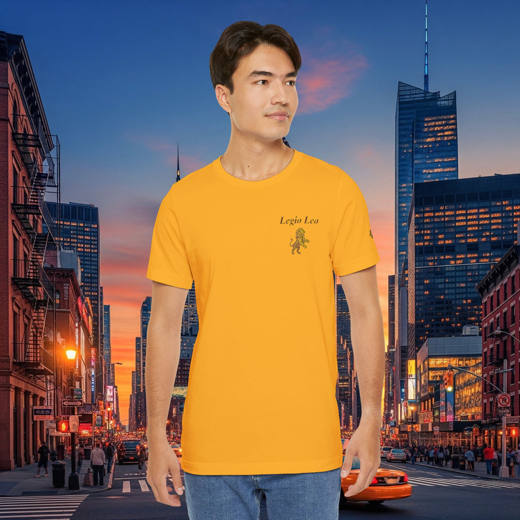 Legio Leo — Legio Leo & Golden Lion Embroidered Short Sleeve T-Shirt