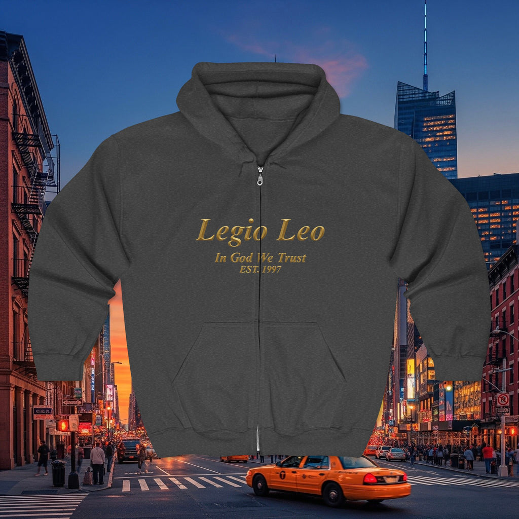 Legio Leo Zip Hoodie — Warrior Full-Zip Sweatshirt