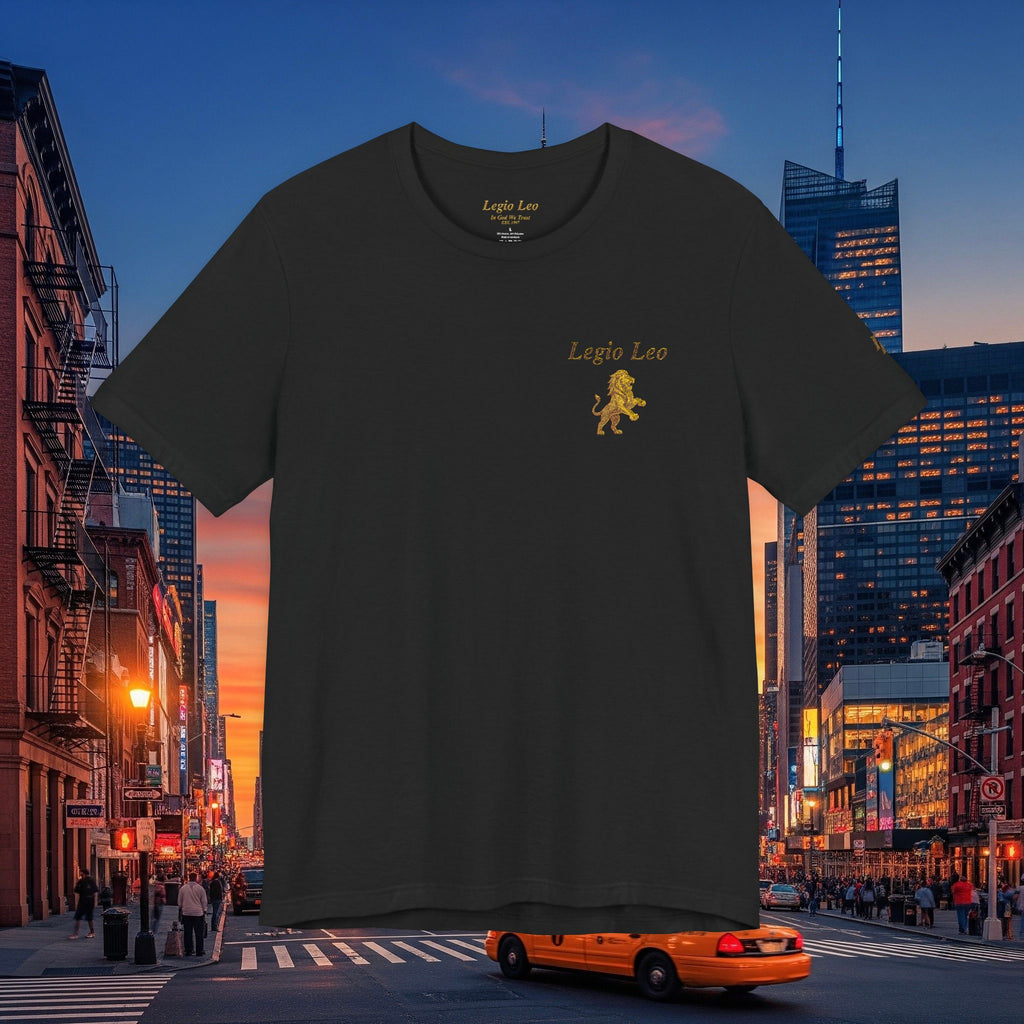 Legio Leo — Legio Leo & Golden Lion Embroidered Short Sleeve T-Shirt