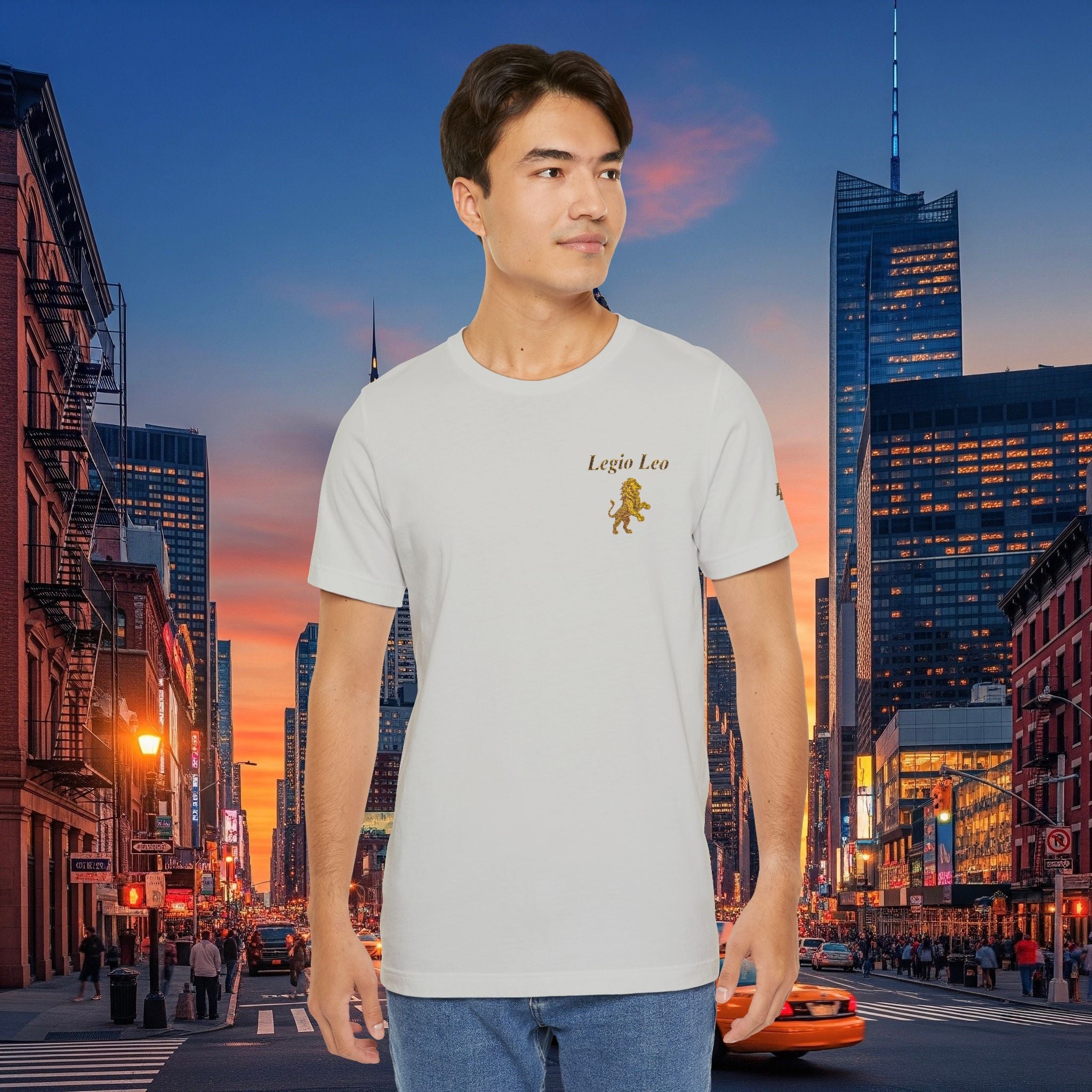Legio Leo — Legio Leo & Golden Lion Embroidered Short Sleeve T-Shirt