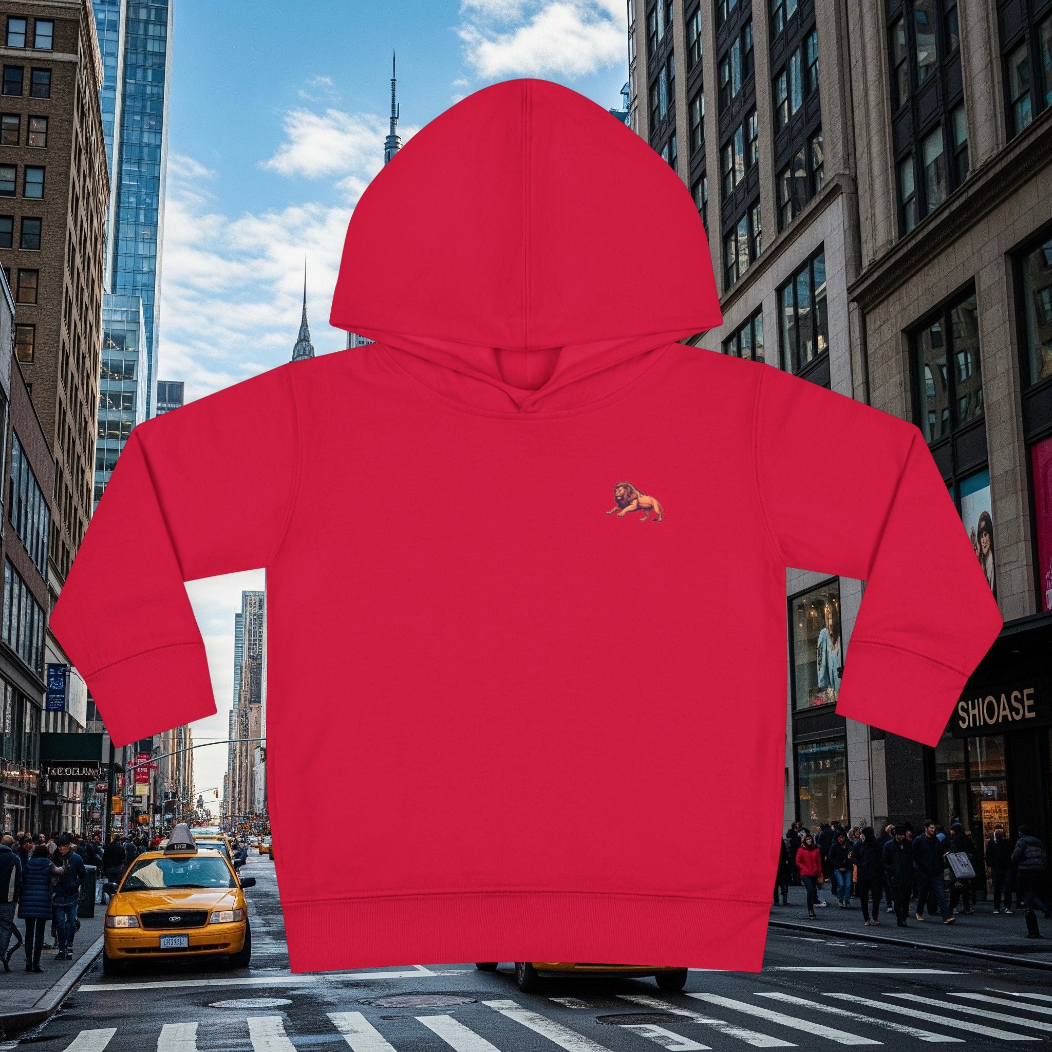Legio Leo’s Toddler Pullover Fleece Hoodie (Grown Lion)