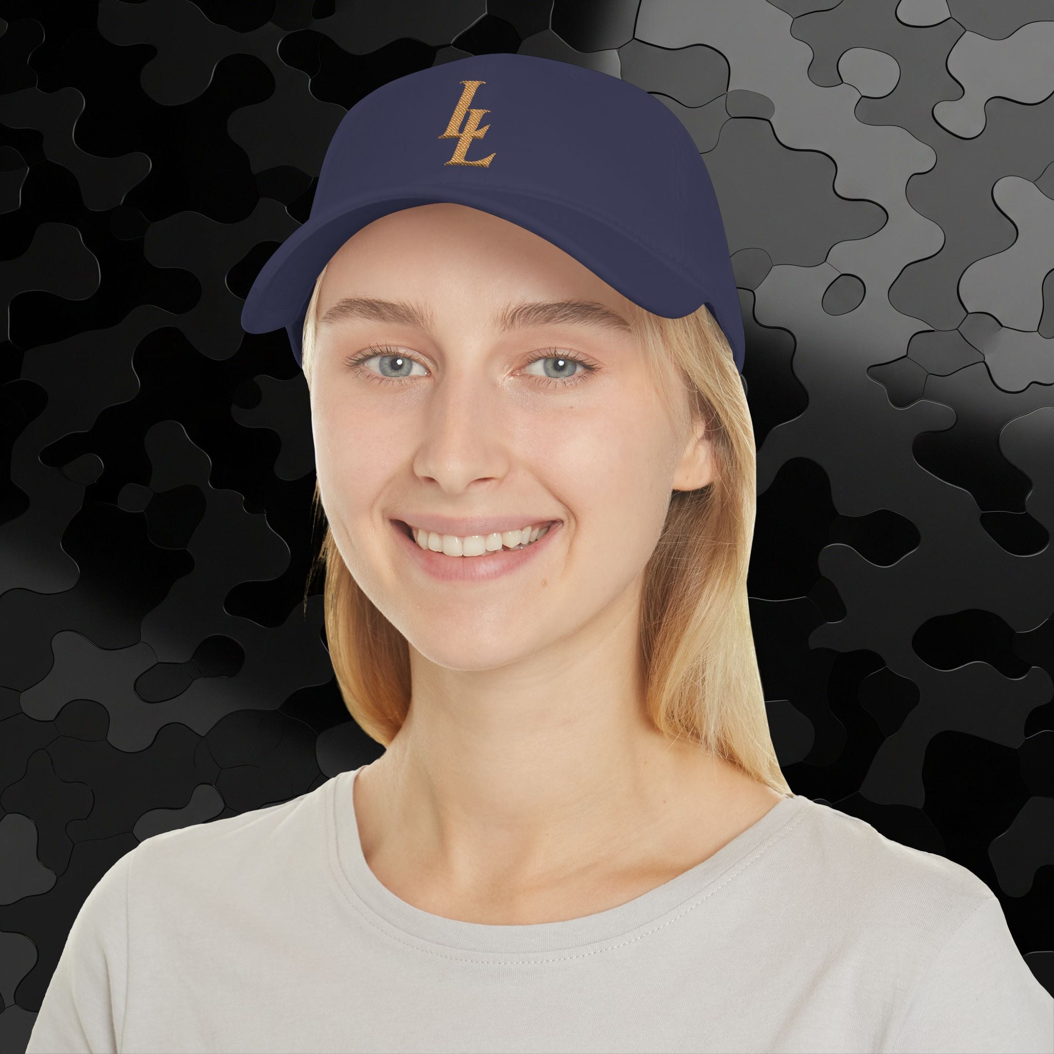 Low Profile Baseball Cap Overlapping 'LL' Embroidery