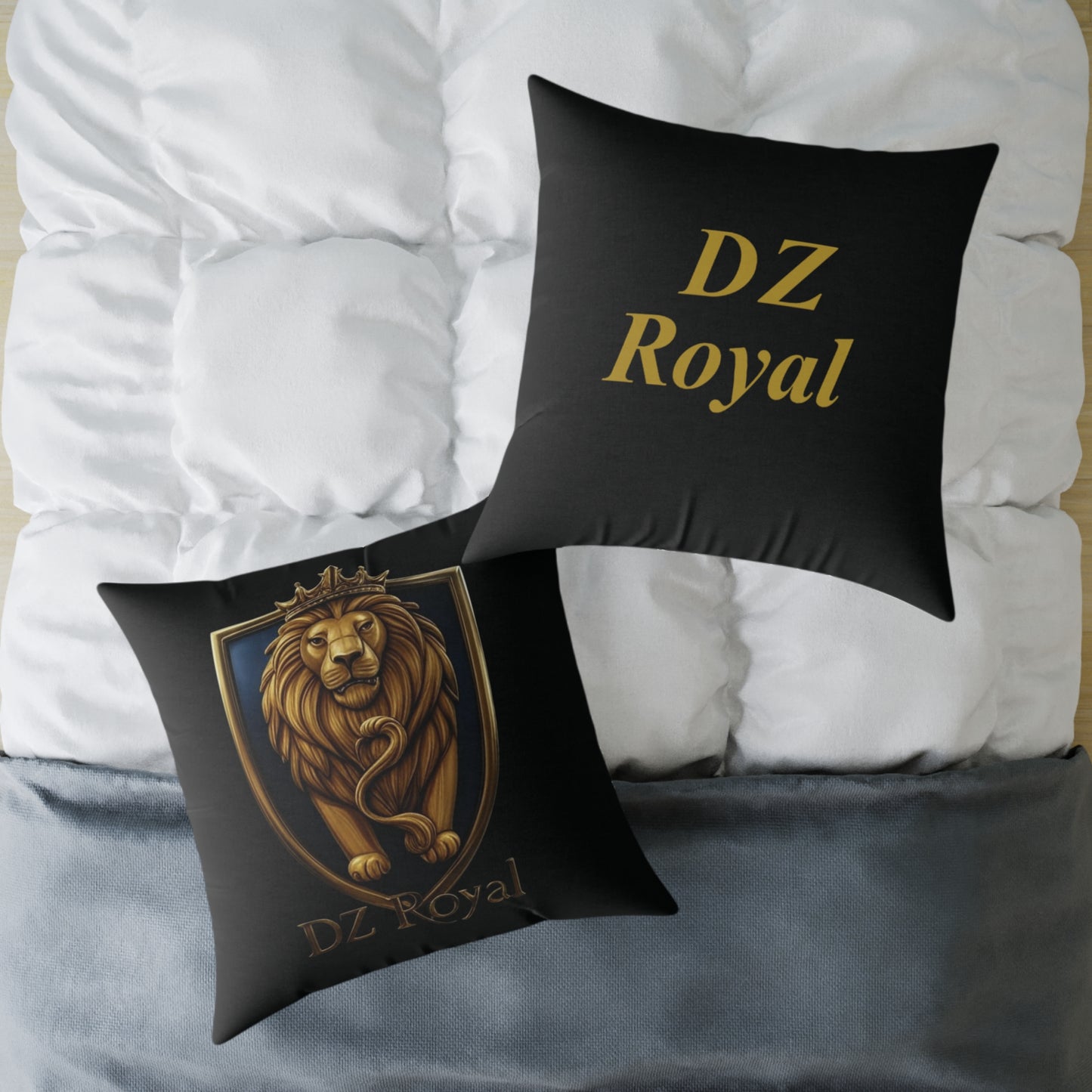 DZ Royal Square Poly Canvas Pillow