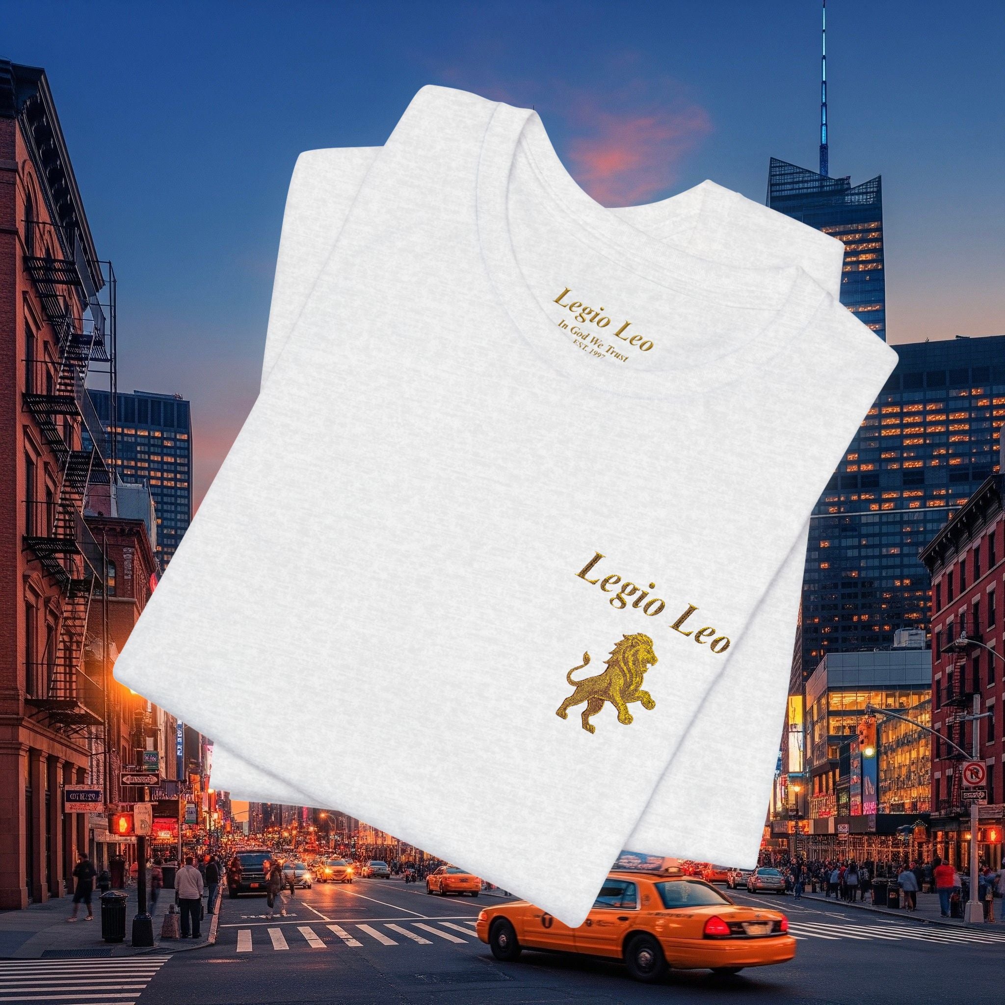 Legio Leo — Legio Leo & Golden Lion Embroidered Short Sleeve T-Shirt