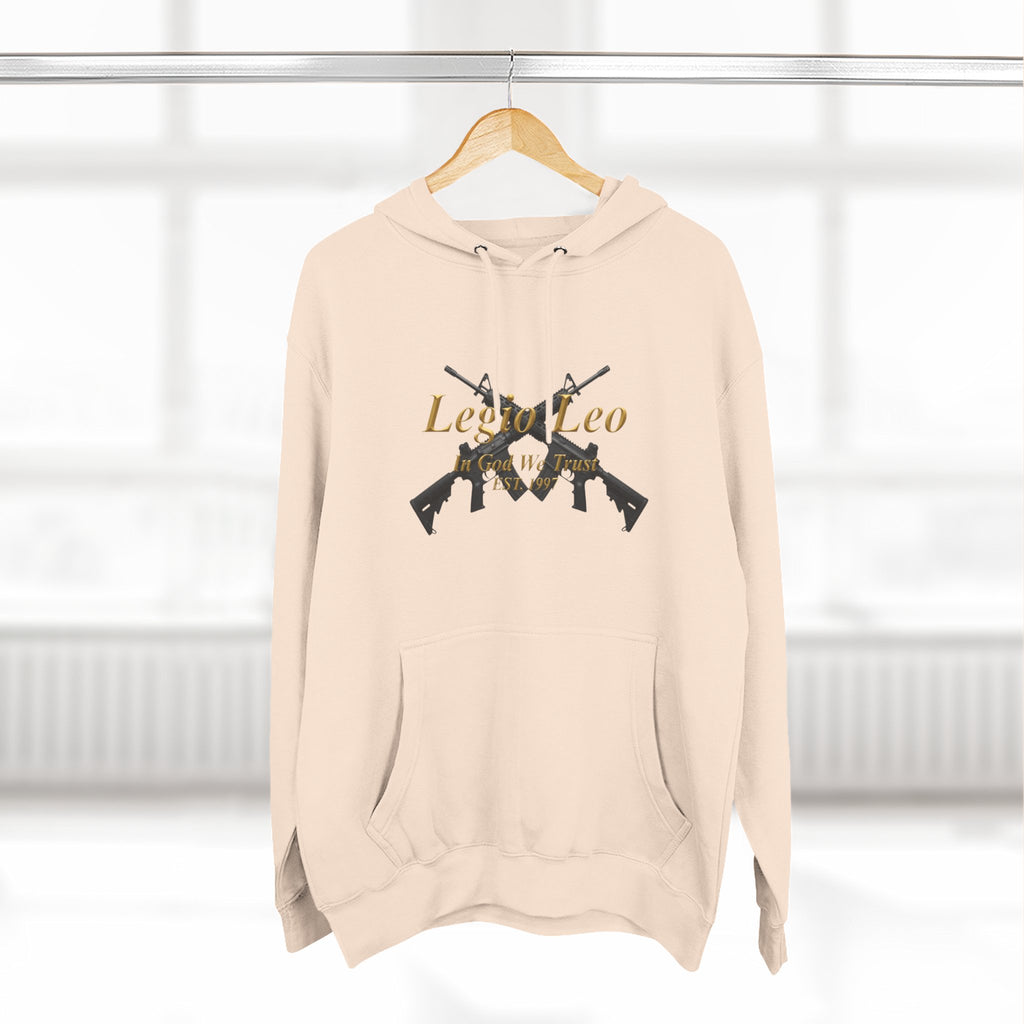 Legio Leo Warrior Fleece Hoodie – Minimal Gold Script Pullover