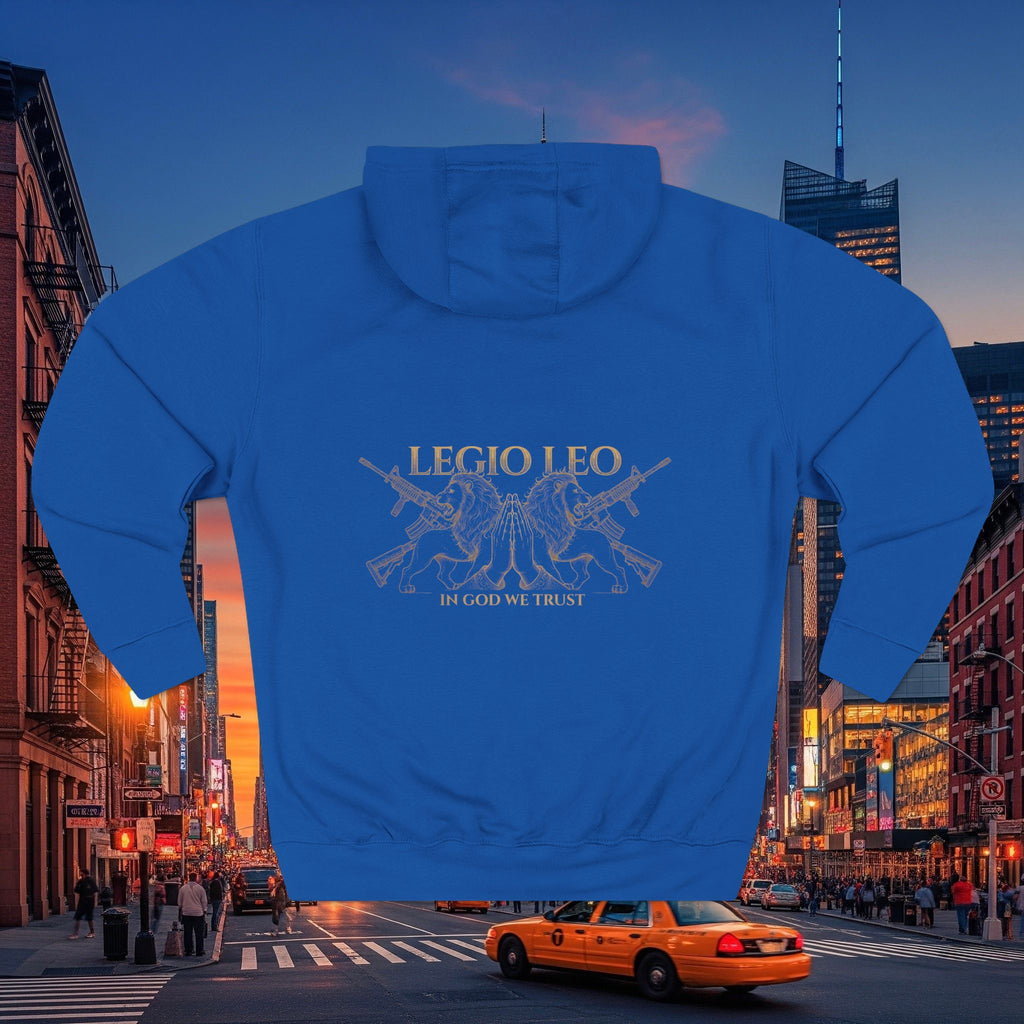 Legio Leo Fleece Hoodie – Minimal Gold Script Brothers 4 Life Pullover