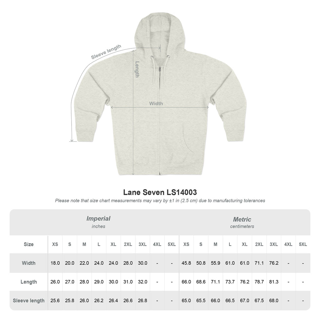 Zip Hoodie — "Legio Leo" Classic Small Chest Logo Zip-Up