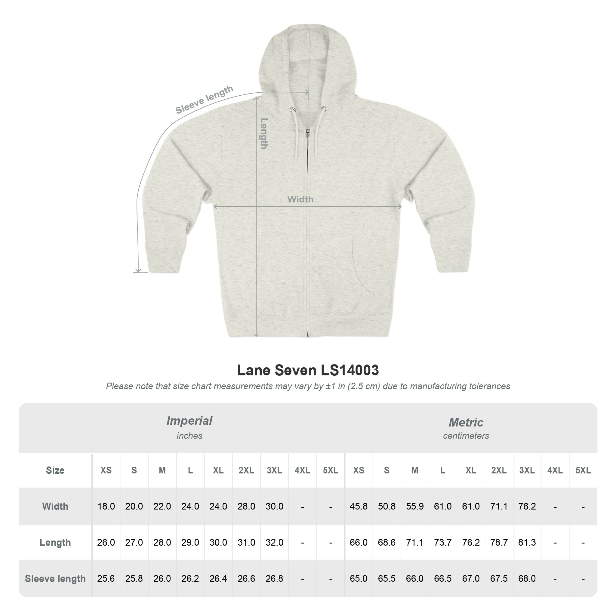 Zip Hoodie — "Legio Leo" Classic Small Chest Logo Zip-Up