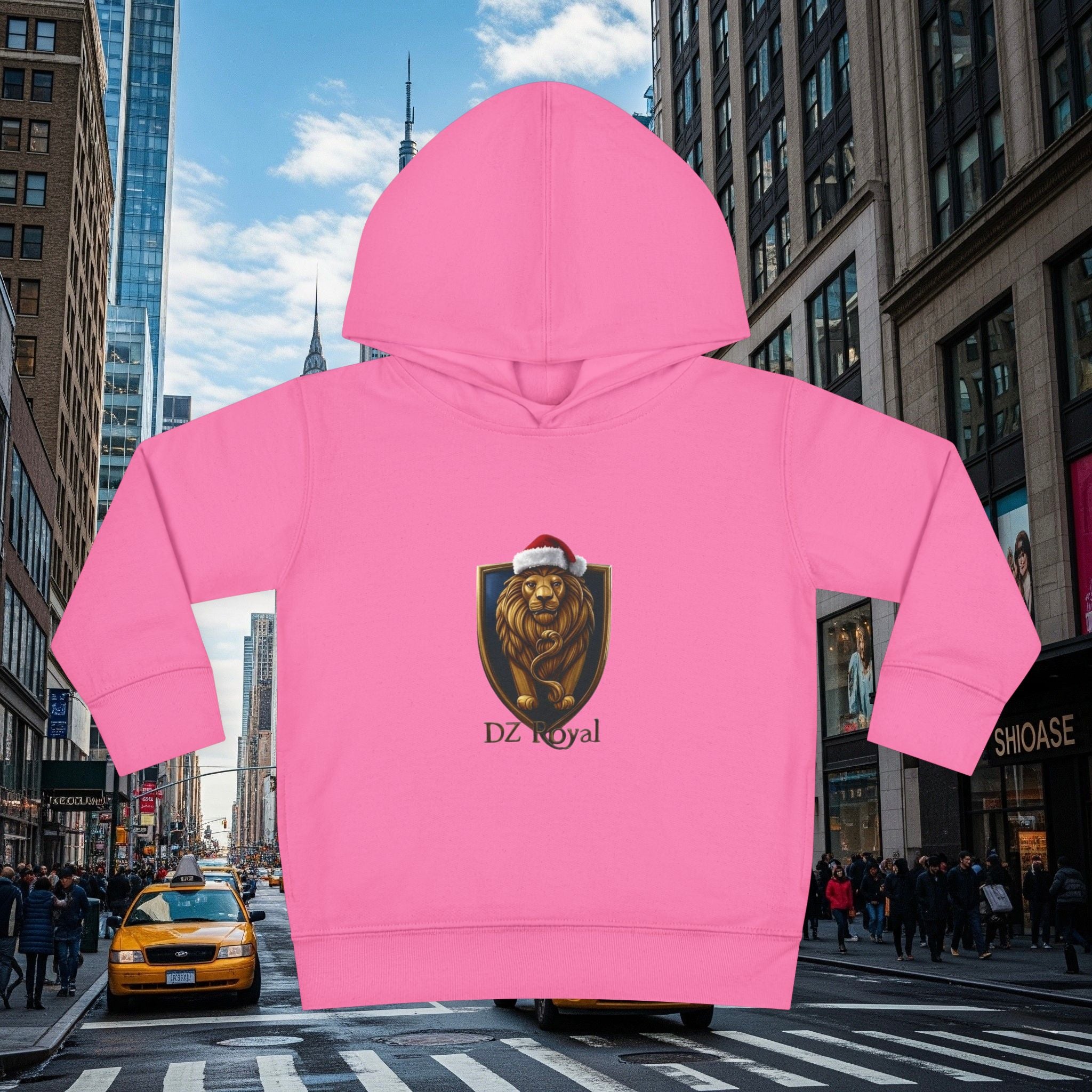 DZ Royal Christmas Toddler Pullover Fleece Hoodie (Grown Lion)