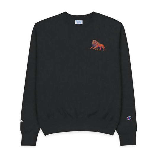 Men's Champion/Legio Leo by DZ Royal Crewneck Sweatshirt - Fierce Lion Design