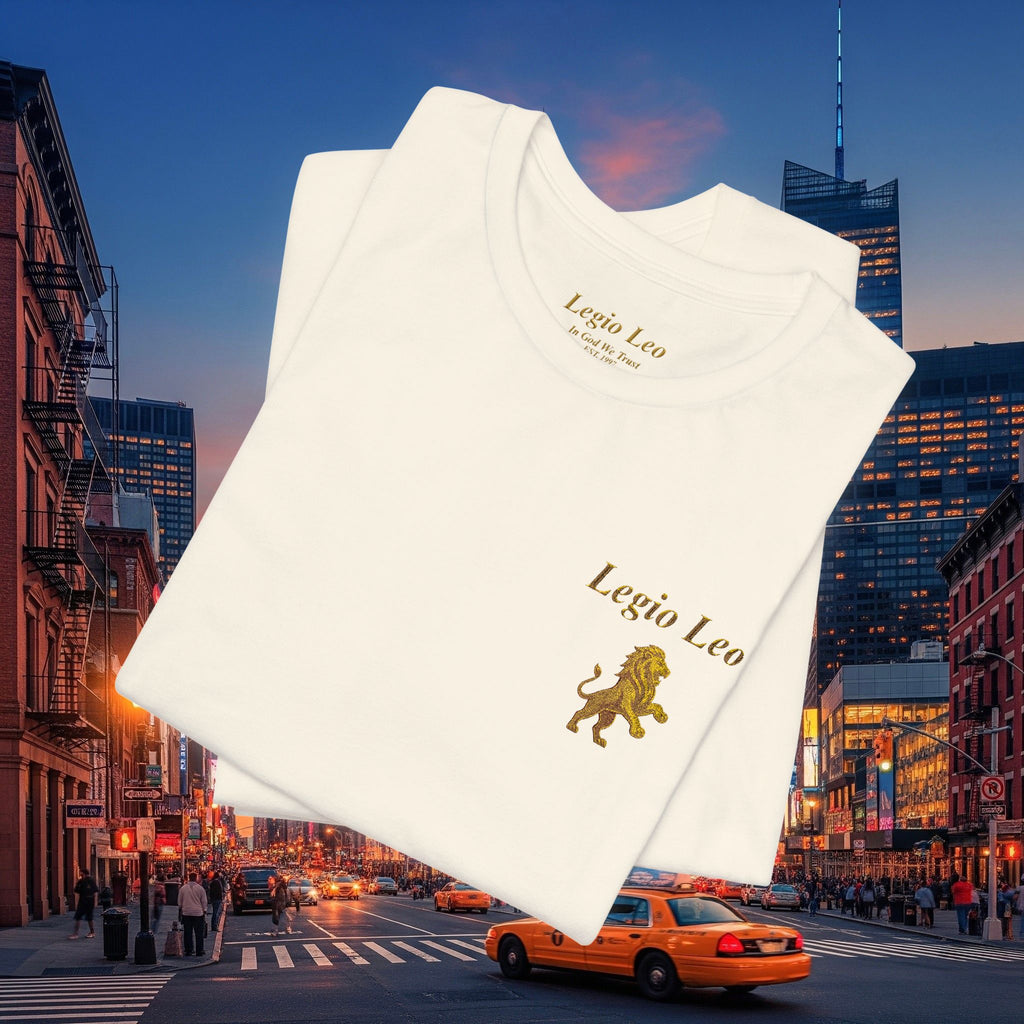 Legio Leo — Legio Leo & Golden Lion Embroidered Short Sleeve T-Shirt