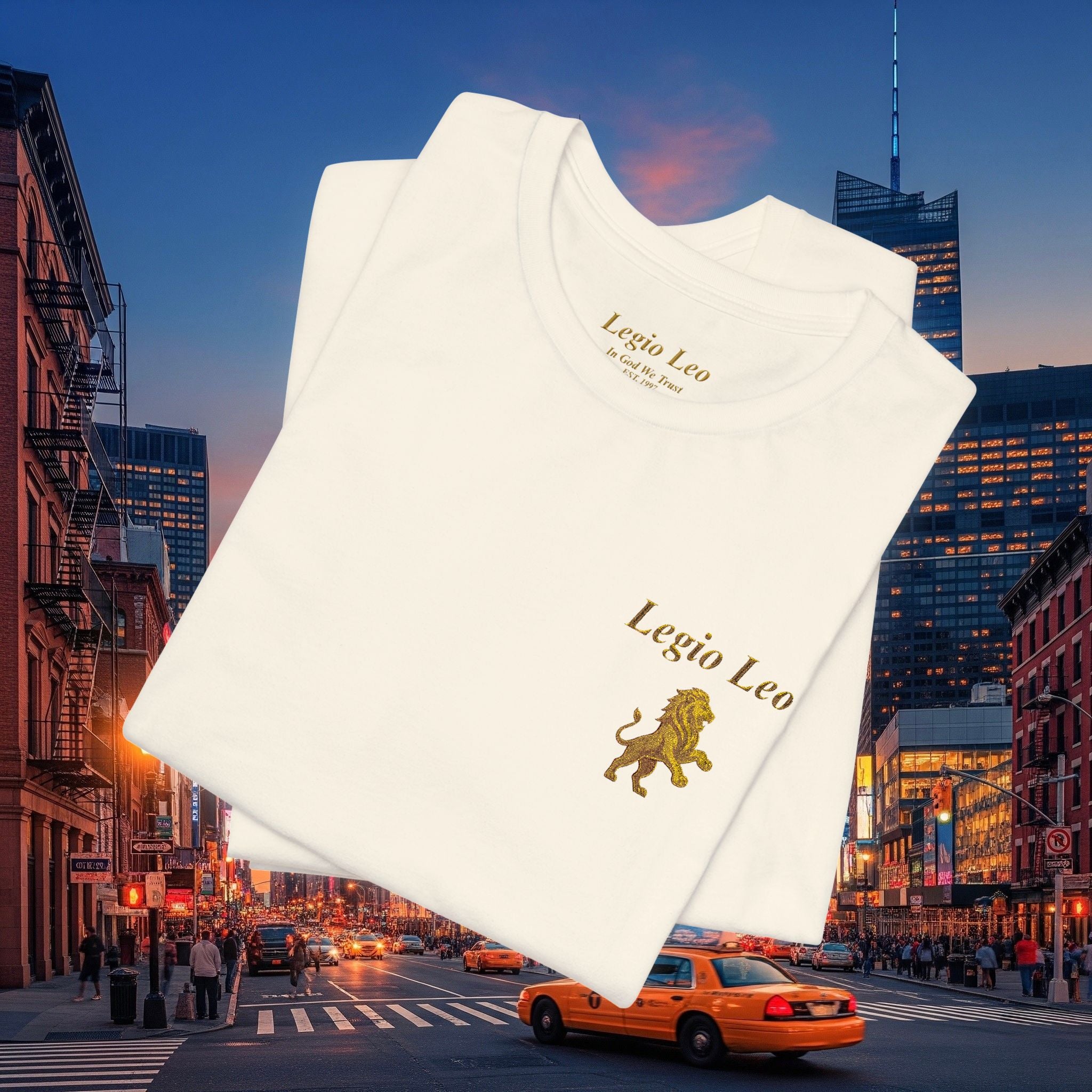Legio Leo — Legio Leo & Golden Lion Embroidered Short Sleeve T-Shirt