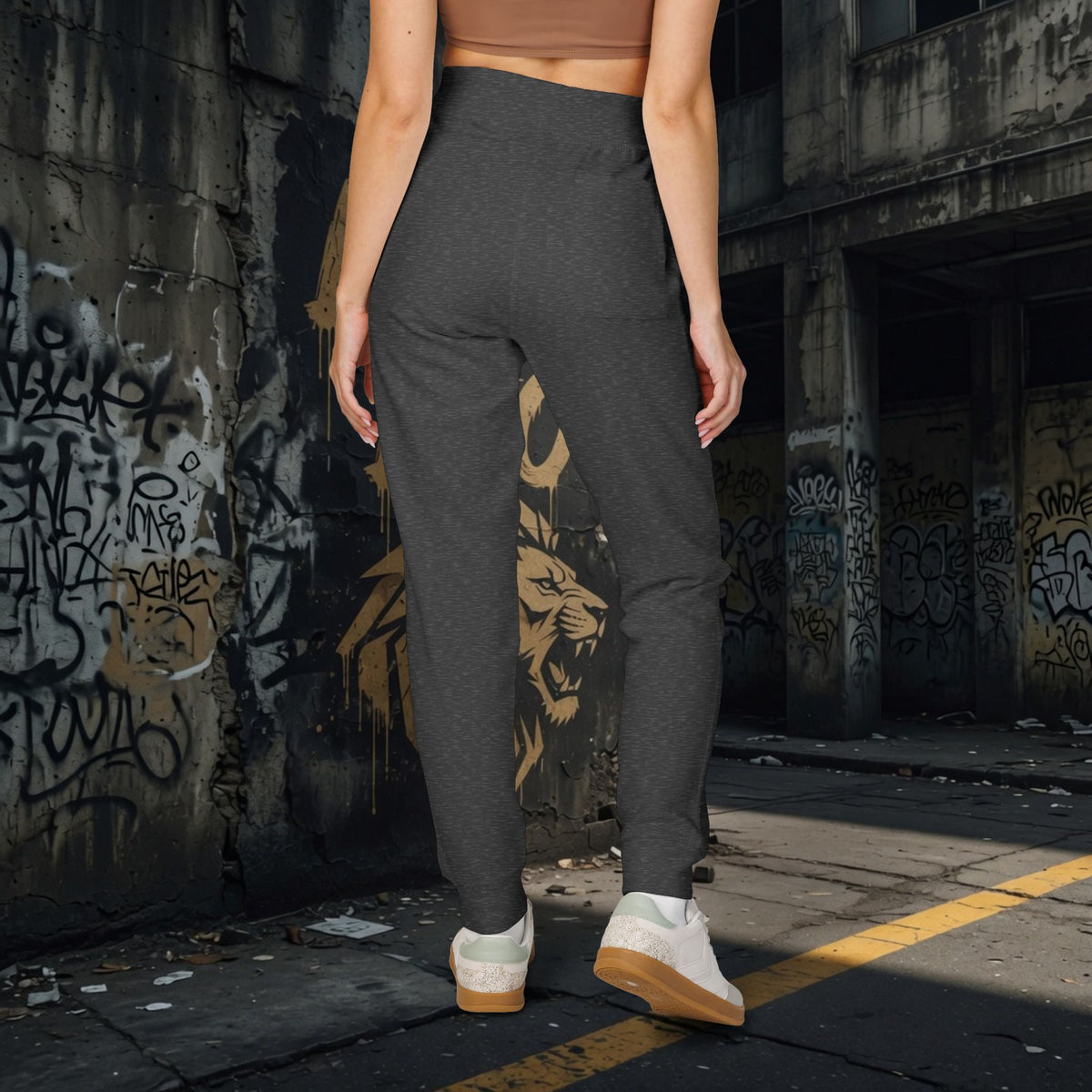 Legio Leo Embroidered Streetwear Fleece Sweatpants