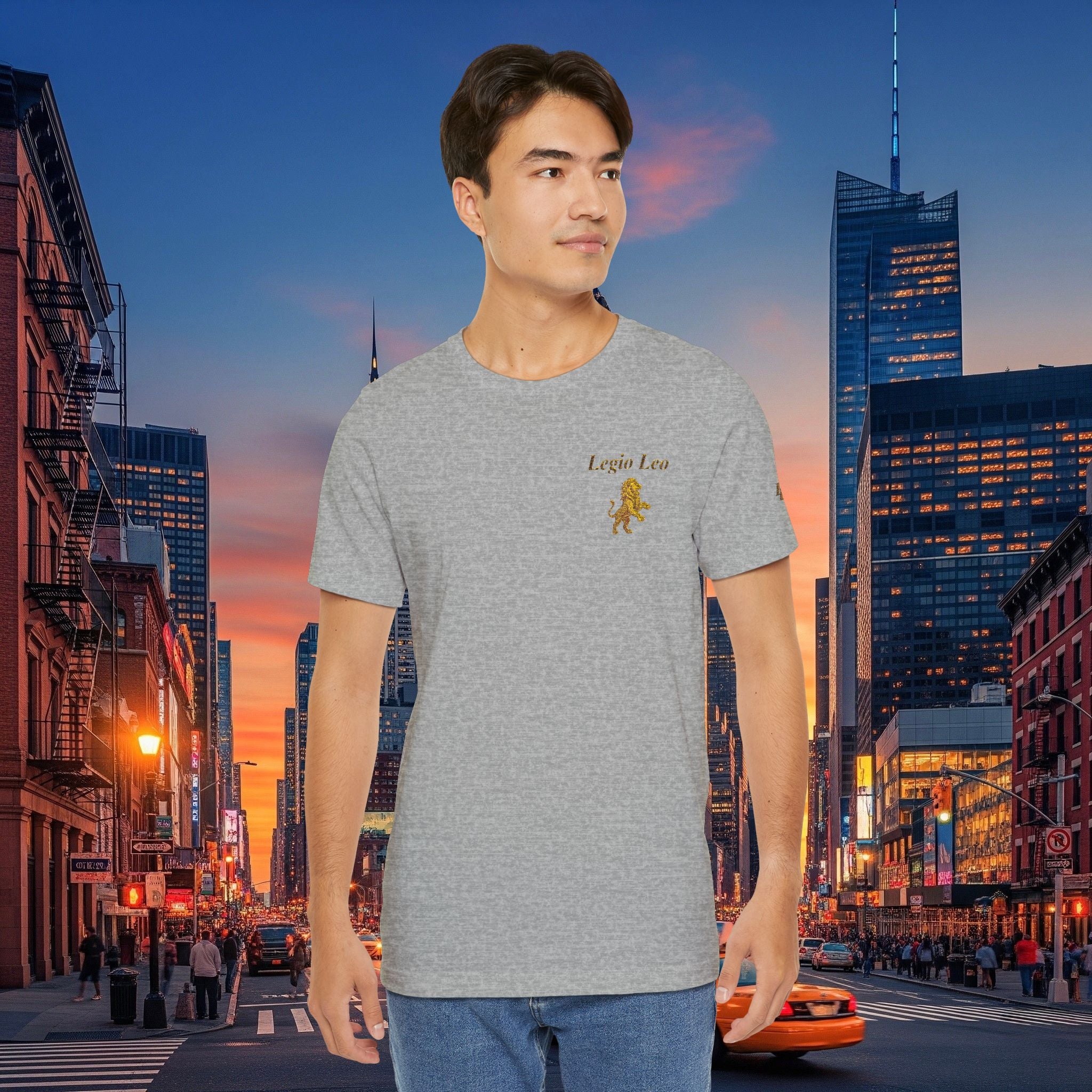 Legio Leo — Legio Leo & Golden Lion Embroidered Short Sleeve T-Shirt