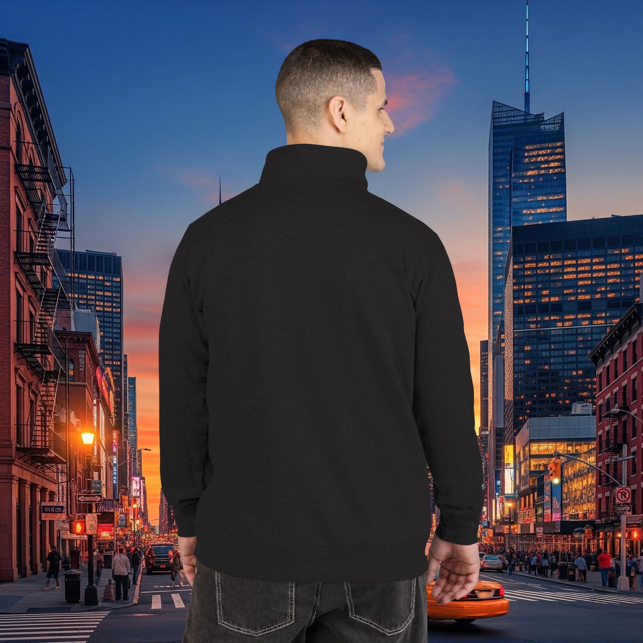 Legio Leo by DZ Royal Embroidered Old English L’s Font Fleece Pullover - Cozy Zip-Neck Sweatshirt