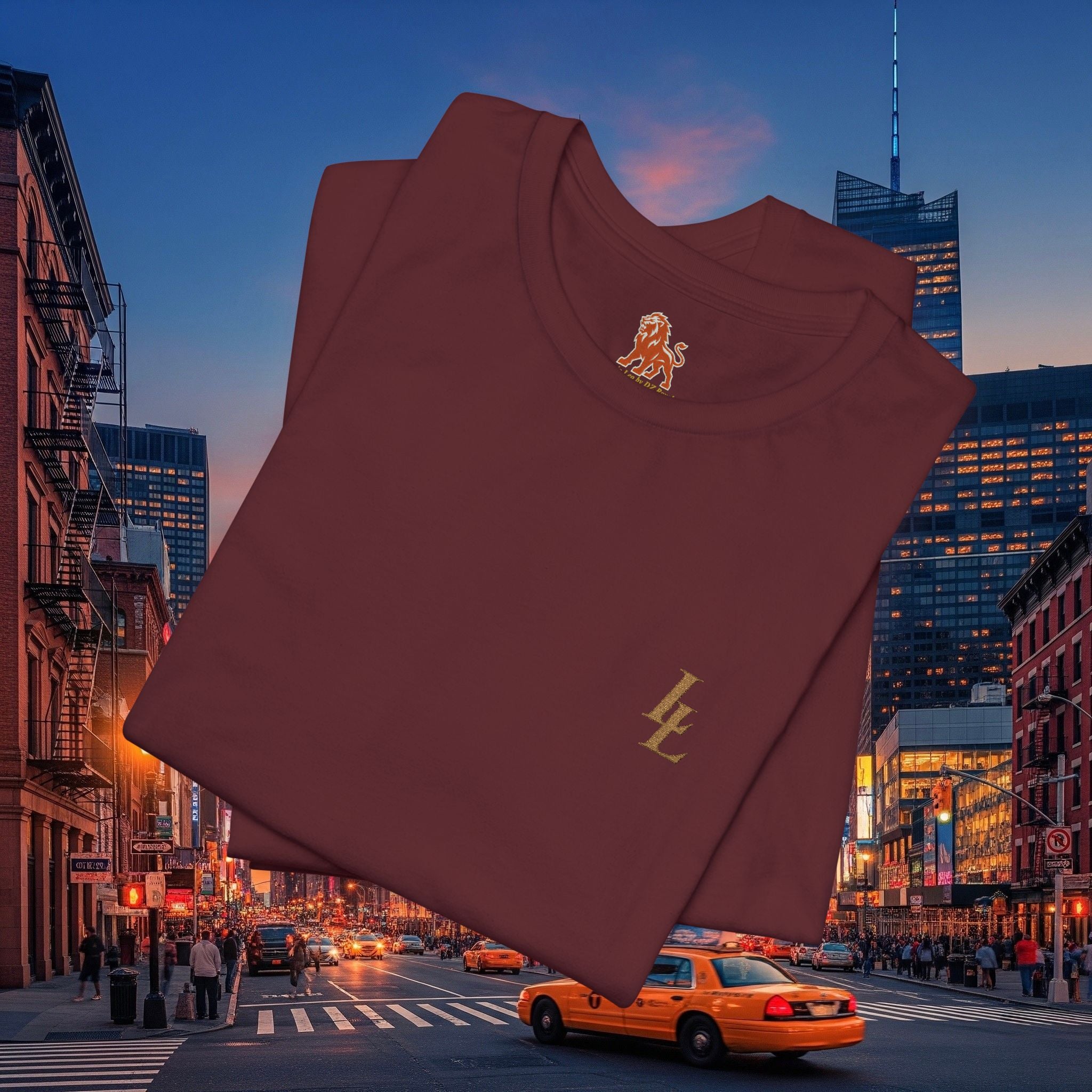 Legio Leo by DZ Royal Tee — Overlapping L’s Embroidered Short Sleeve T-Shirt