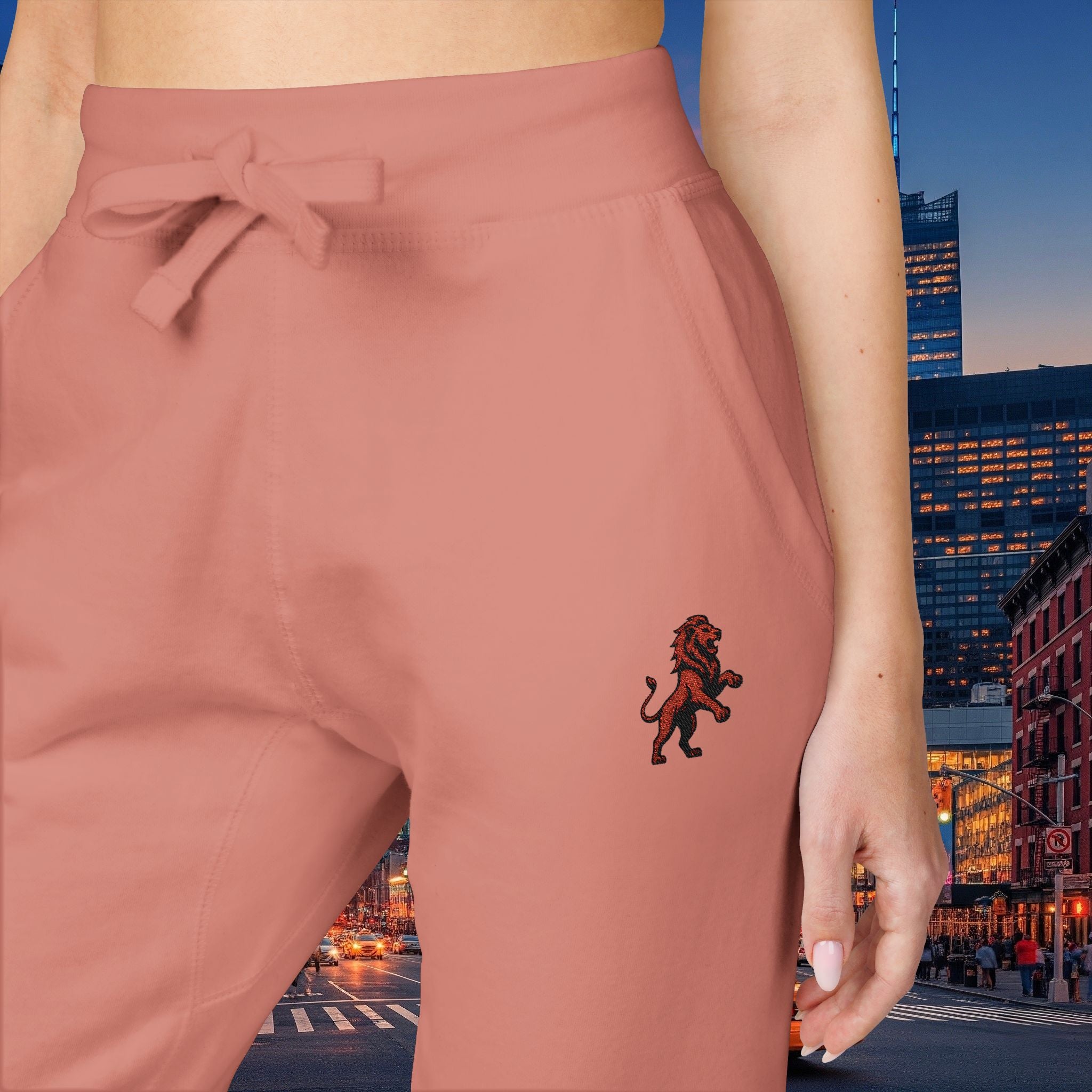 Embroidered Legio Leo Sweatpants — Classic Design Cozy Fleece Joggers