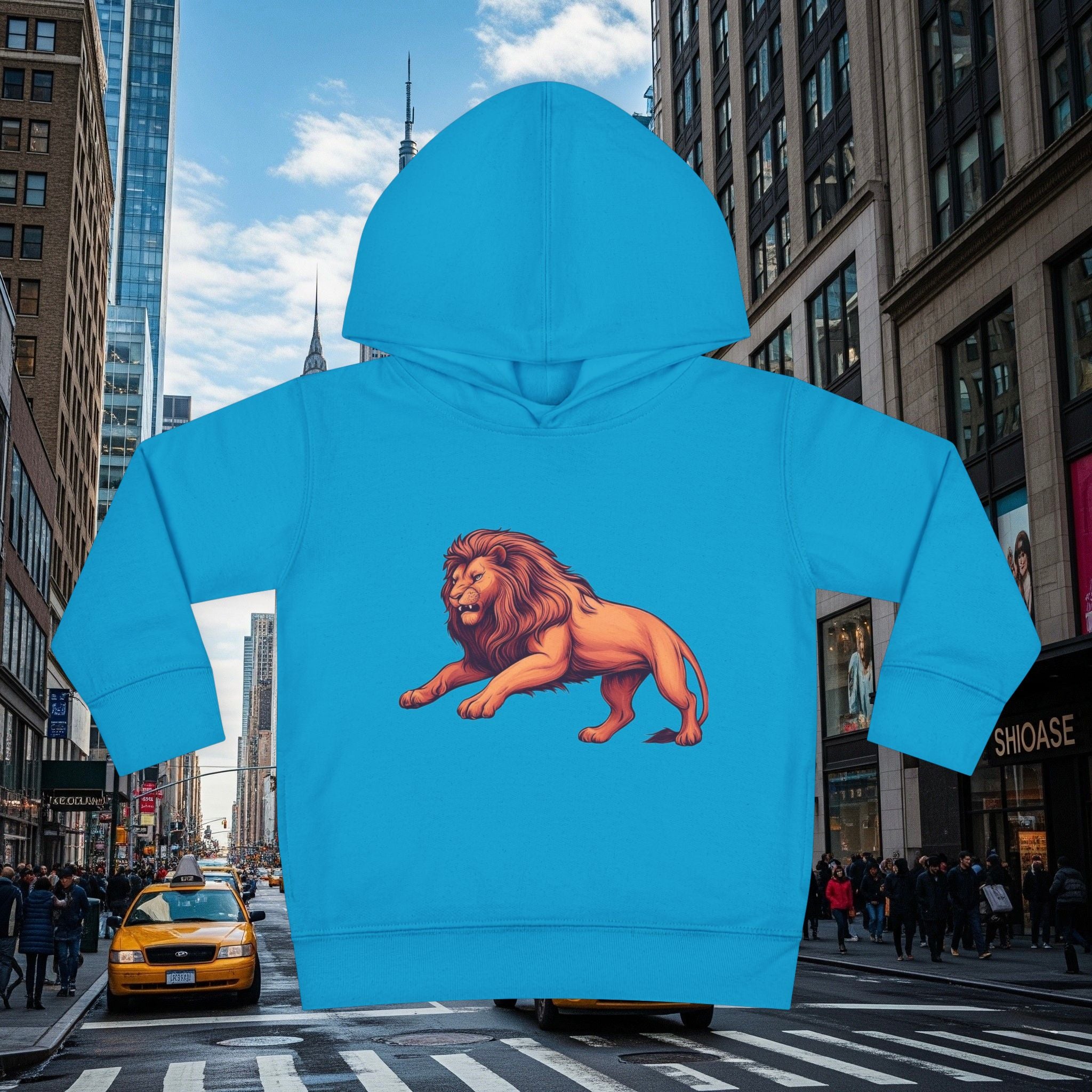 Legio Leo’s Toddler Pullover Fleece Hoodie (Grown Lion)