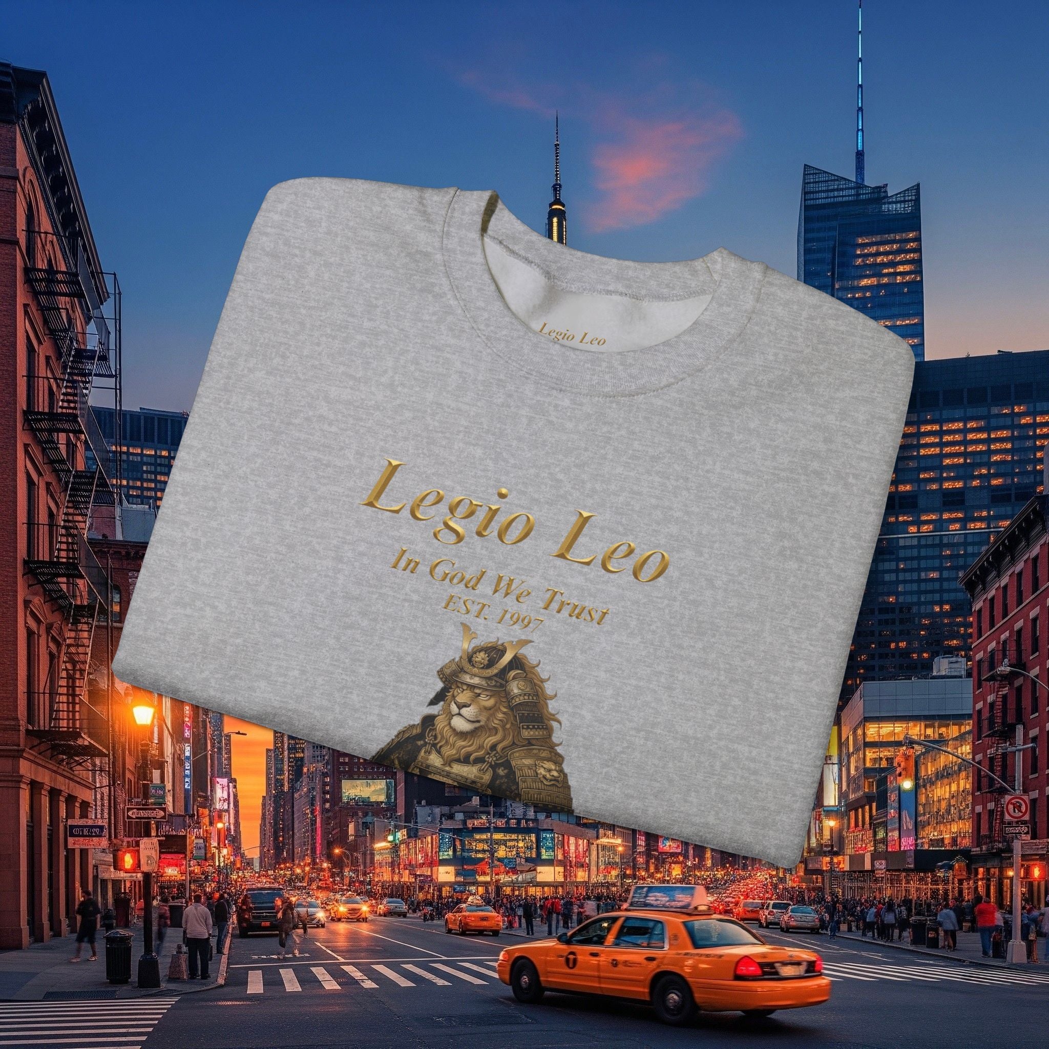 Legio Leo Cozy Crewneck Sweatshirt | Peaceful Samurai Warrior