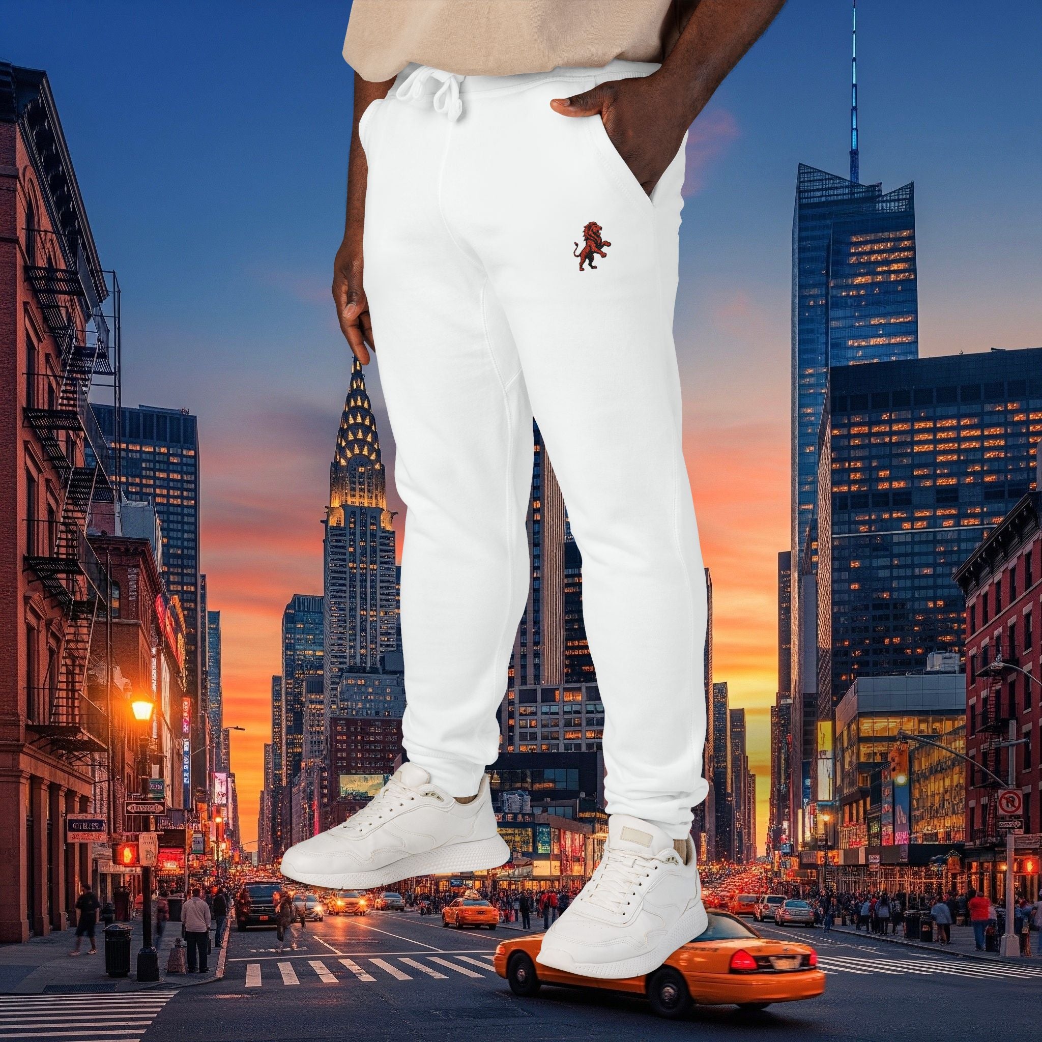 Embroidered Legio Leo Sweatpants — Classic Design Cozy Fleece Joggers