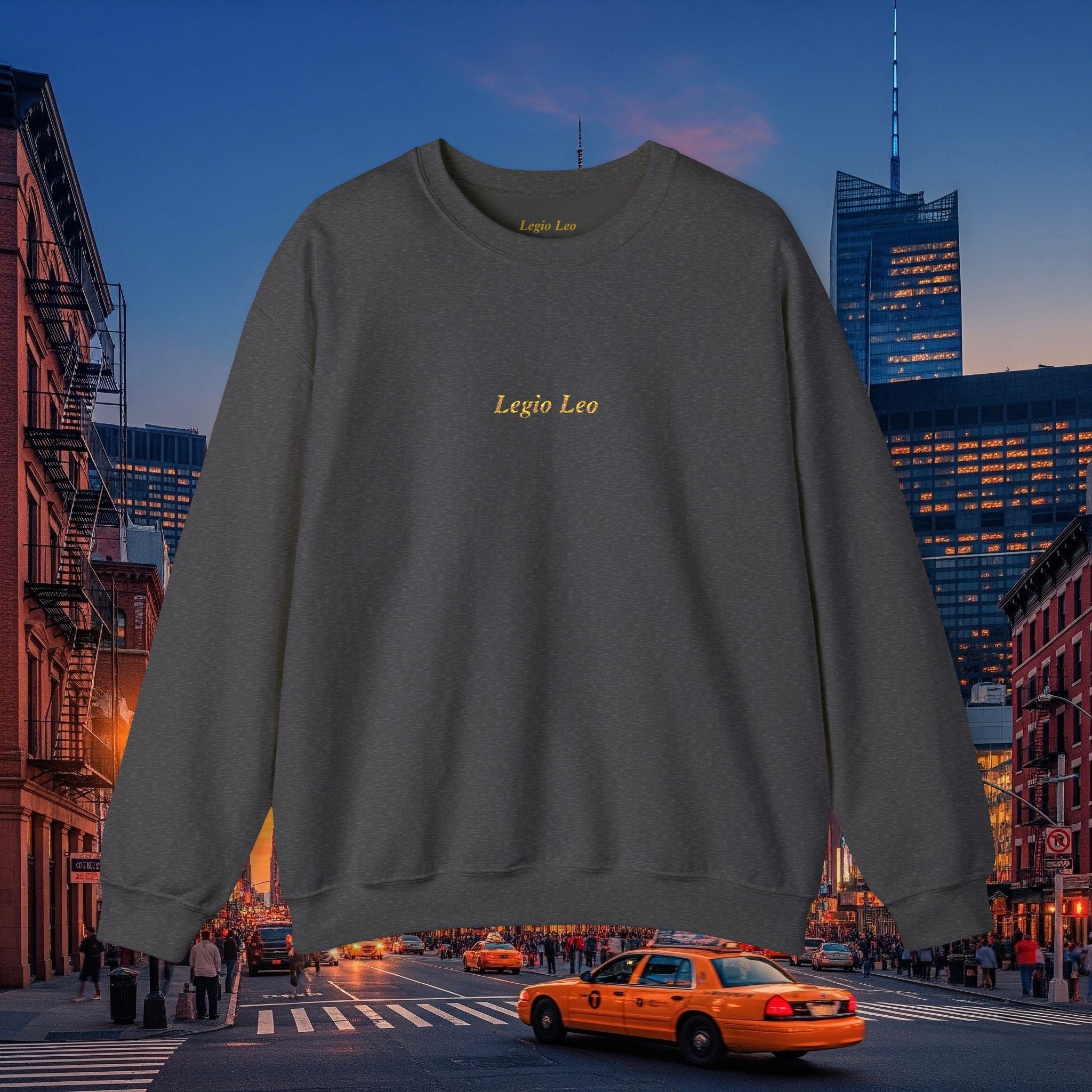 Legio Leo Crewneck Sweatshirt | Legio Leo Design Embroidered
