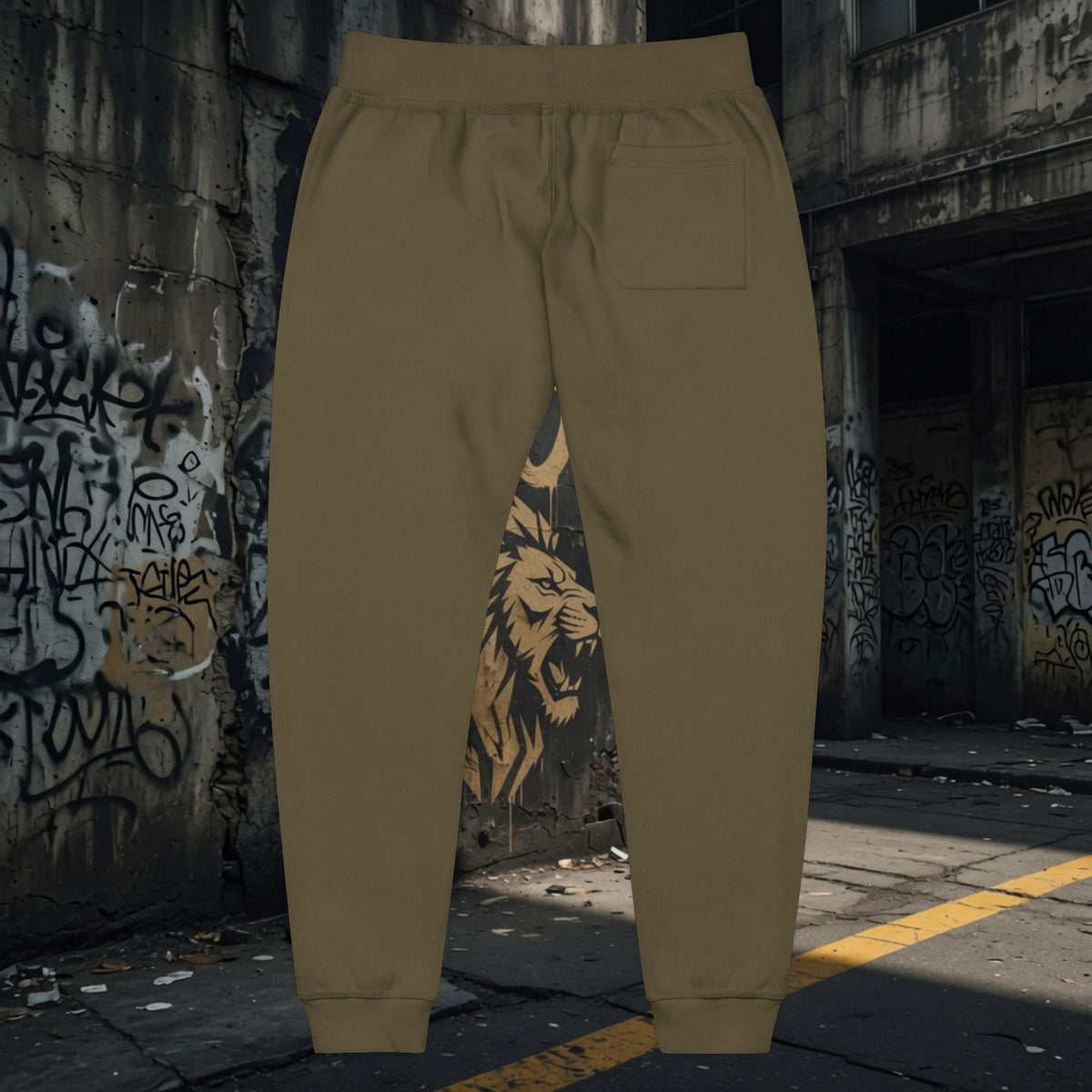 Legio Leo Embroidered Streetwear Fleece Sweatpants