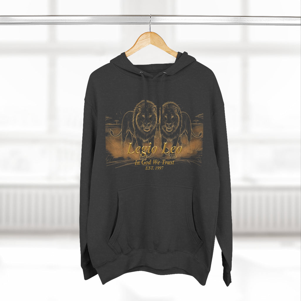 Legio Leo Fleece Hoodie – Minimal Gold Script Brothers 4 Life Pullover