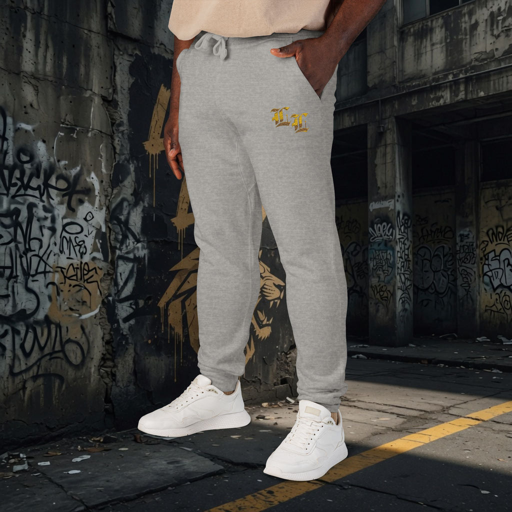 Legio Leo Embroidered Streetwear Fleece Sweatpants