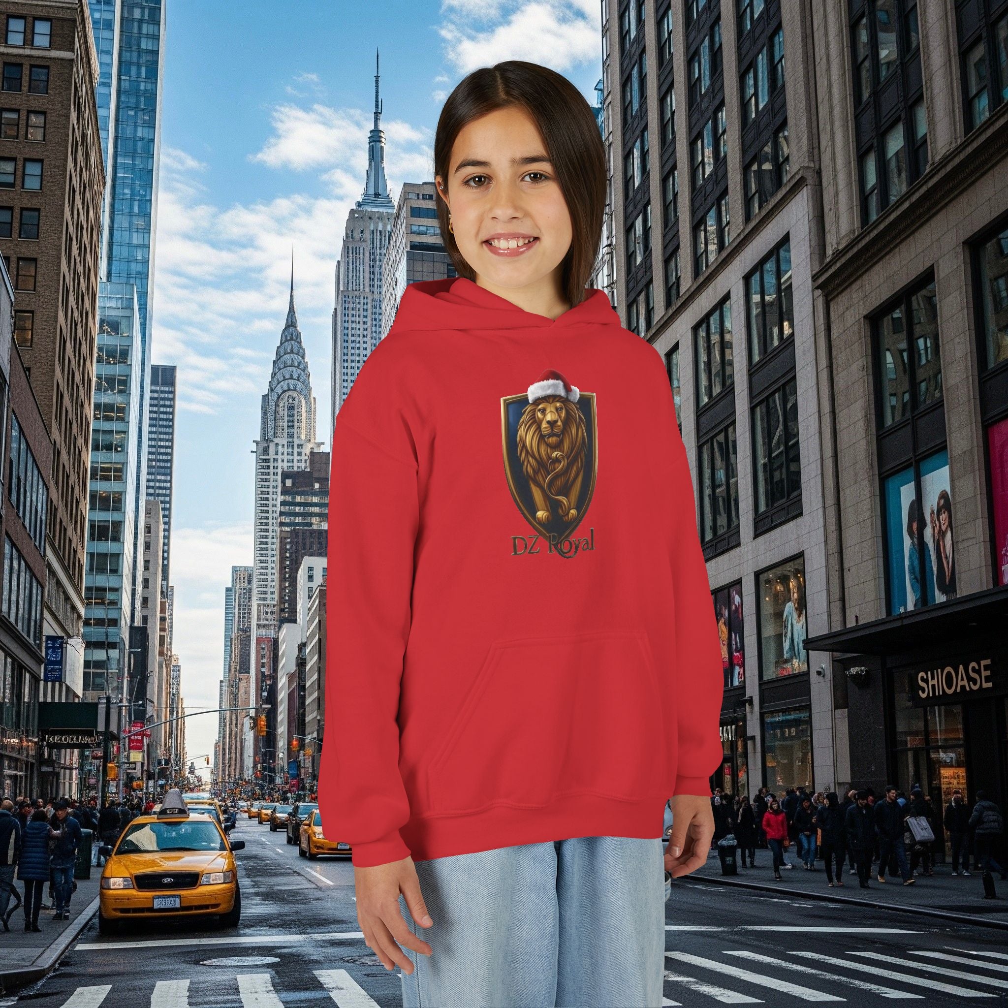 DZ Royal’s Christmas Youth Hoodie (Grown Lion)