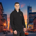 Legio Leo by DZ Royal Embroidered Old English L’s Font Fleece Pullover - Cozy Zip-Neck Sweatshirt
