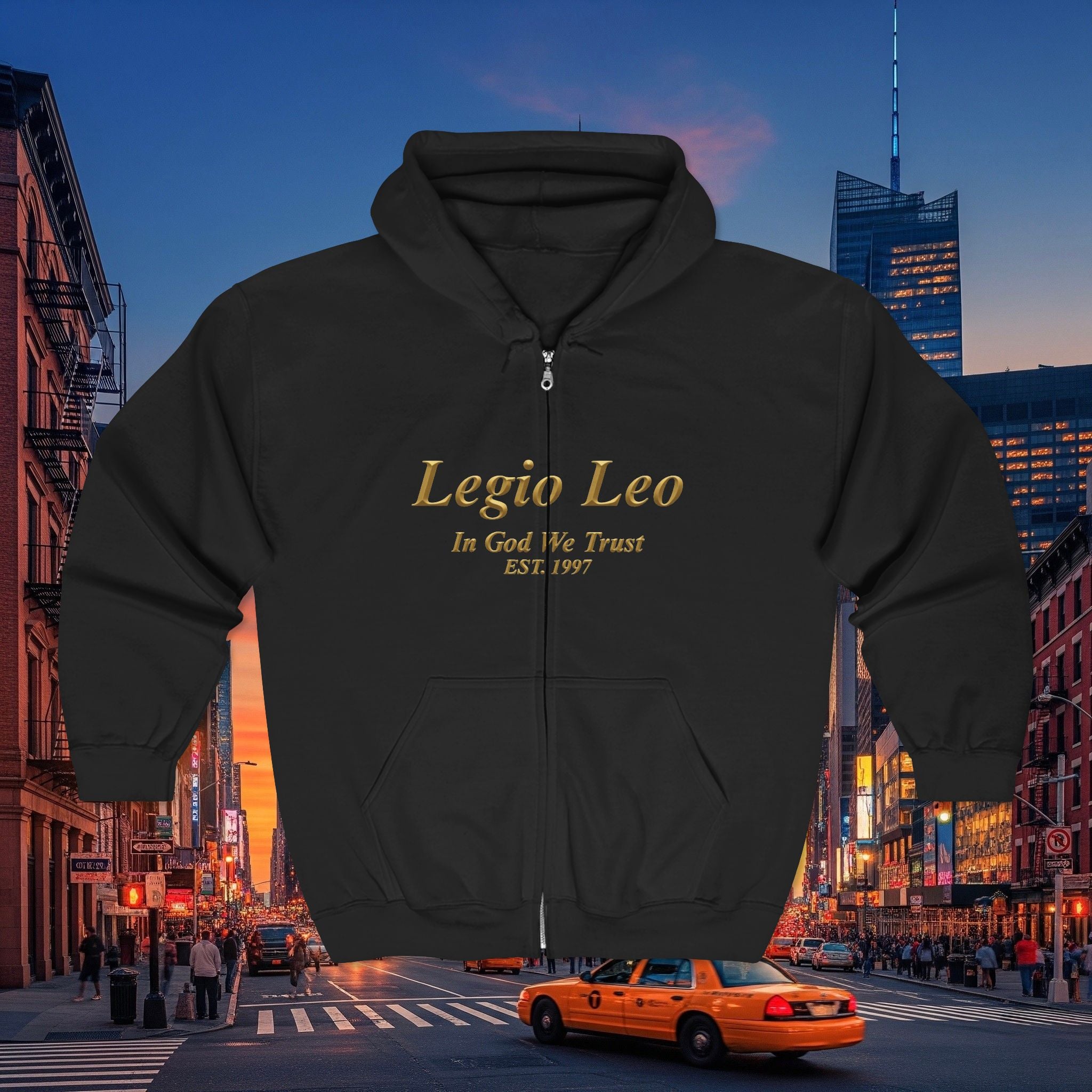 Legio Leo Zip Hoodie — Warrior Full-Zip Sweatshirt