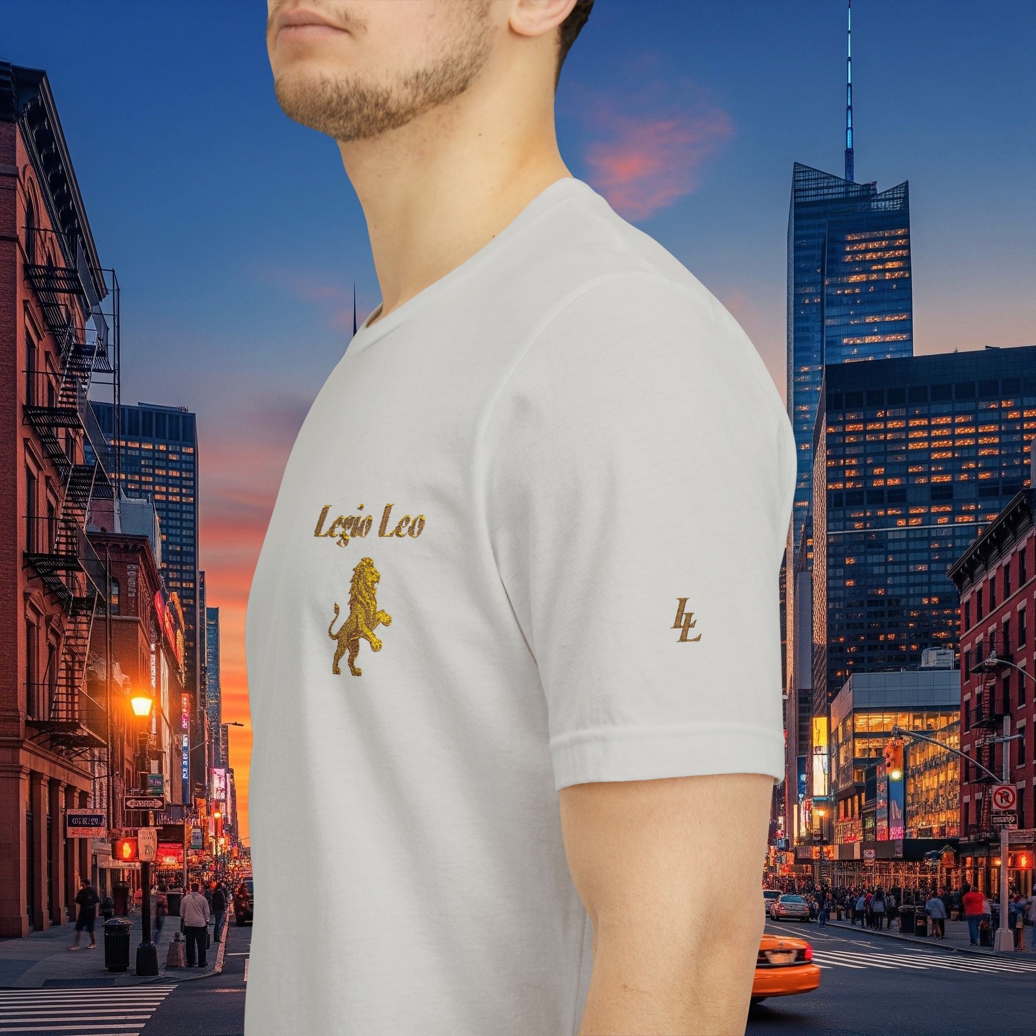 Legio Leo — Legio Leo & Golden Lion Embroidered Short Sleeve T-Shirt