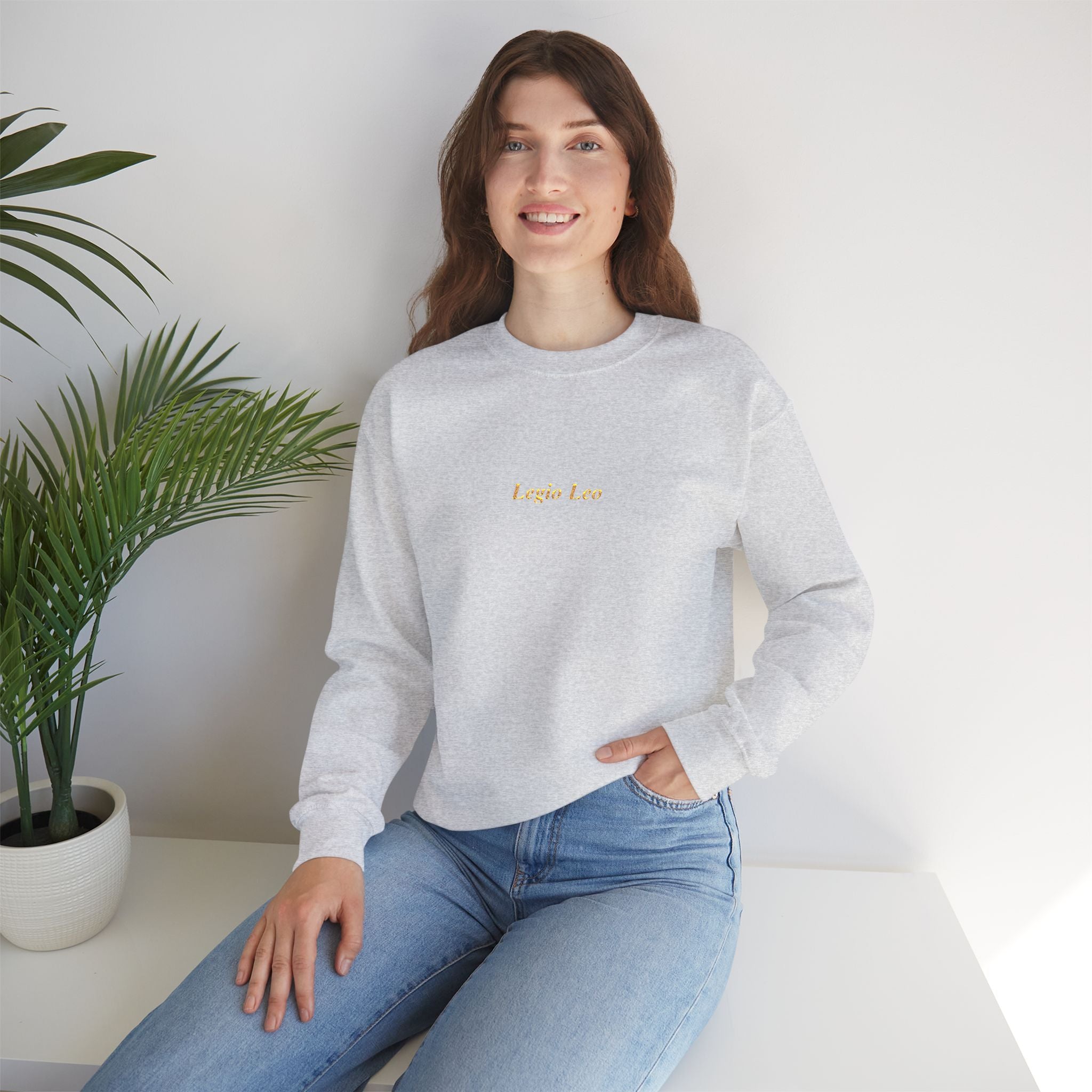 Legio Leo Crewneck Sweatshirt | Legio Leo Design Embroidered
