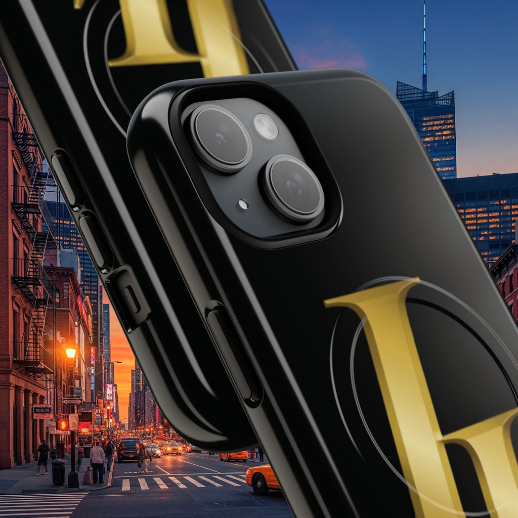Stylish Tough Magnetic Phone Case | Overlapping L’s Design