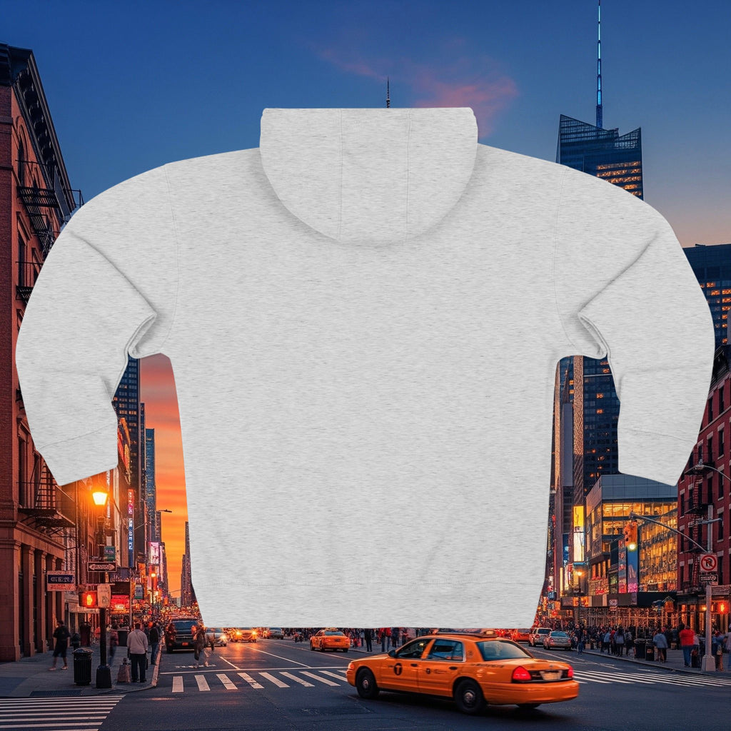 Leo Zodiac Zip Hoodie — 'Legio Leo— In God We Trust' Script with White Doves Design