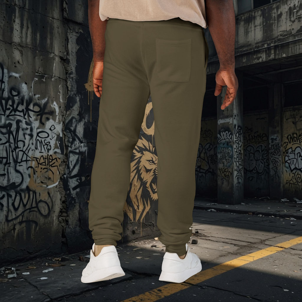 Legio Leo Embroidered Streetwear Fleece Sweatpants