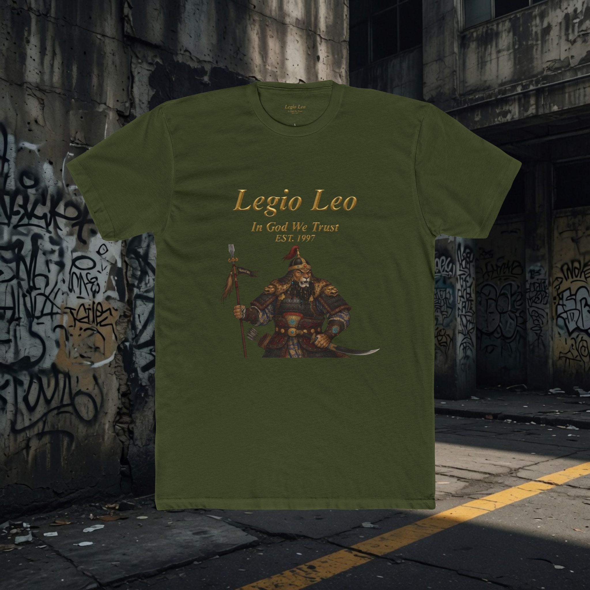 Legio Leo Warrior T-Shirt – “In God We Trust” Mongol Inspired Fighter Tee