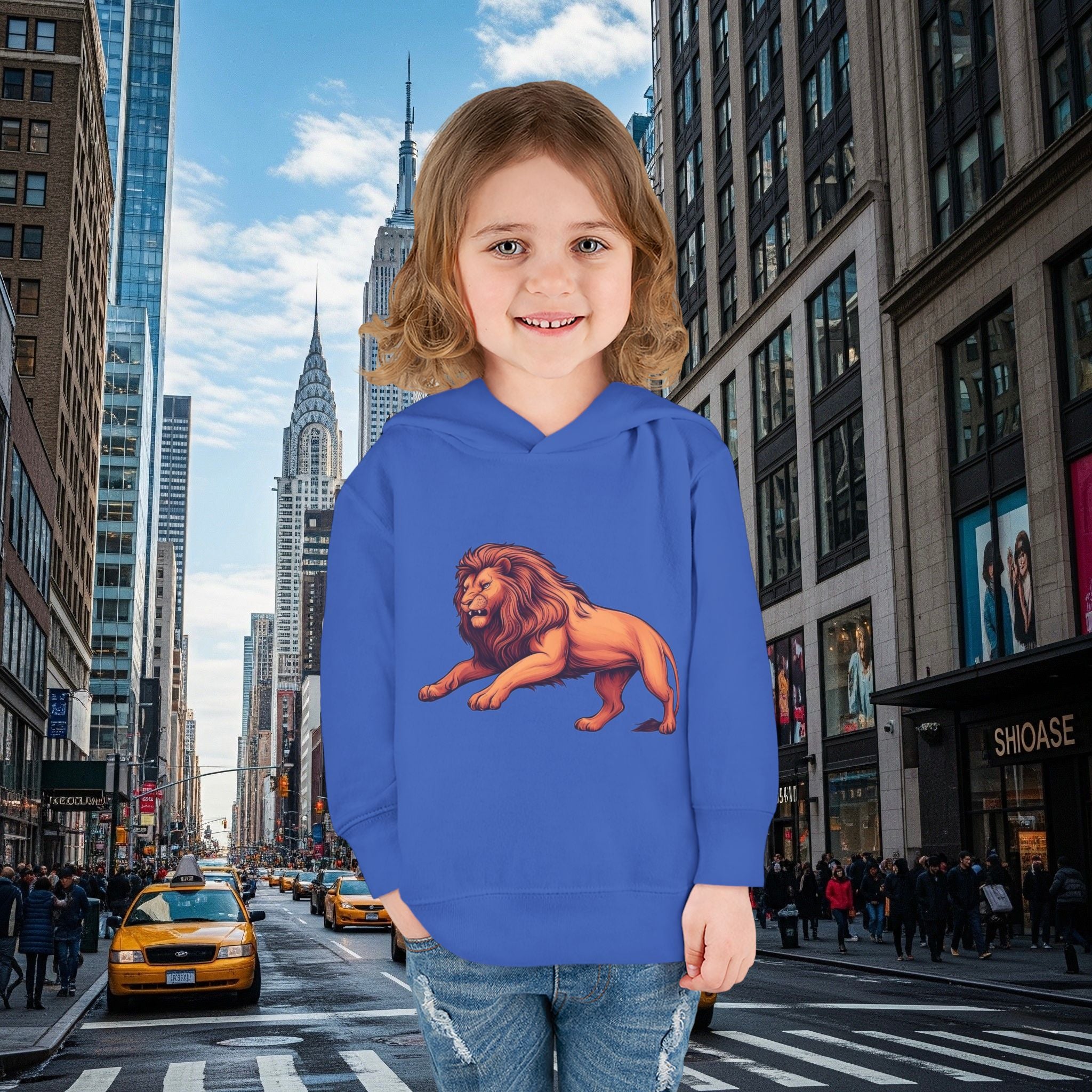 Legio Leo’s Toddler Pullover Fleece Hoodie (Grown Lion)