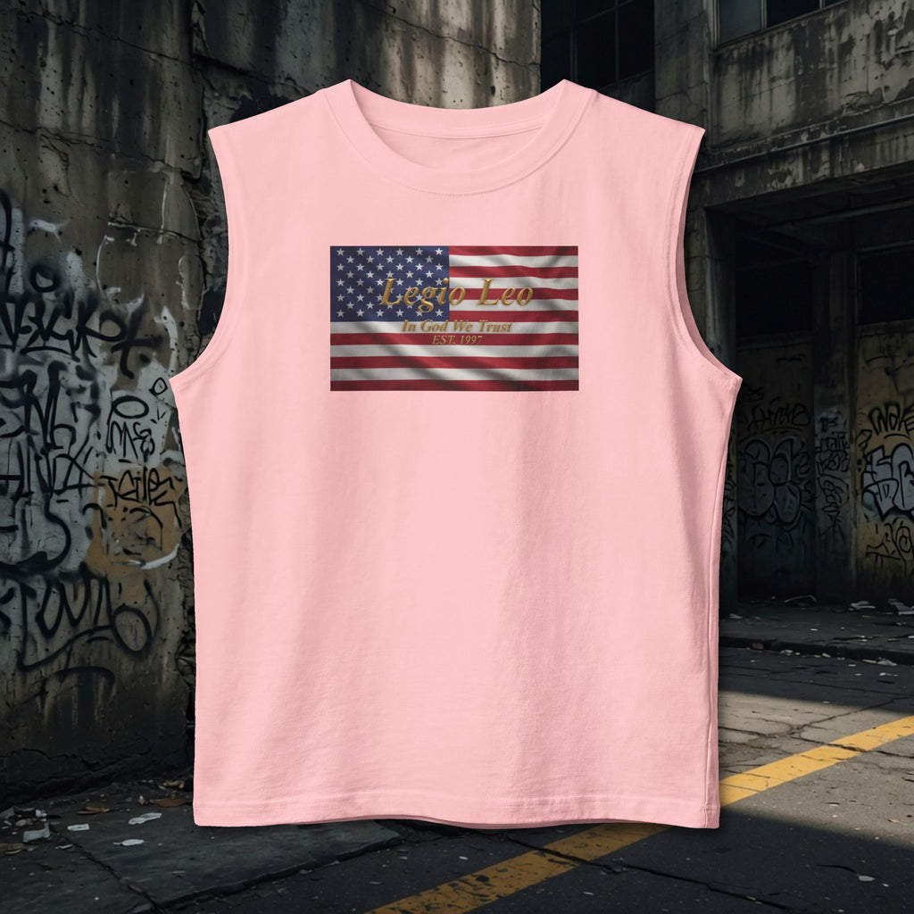 American Flag Muscle Tank — USA Vintage Patriotic Tank