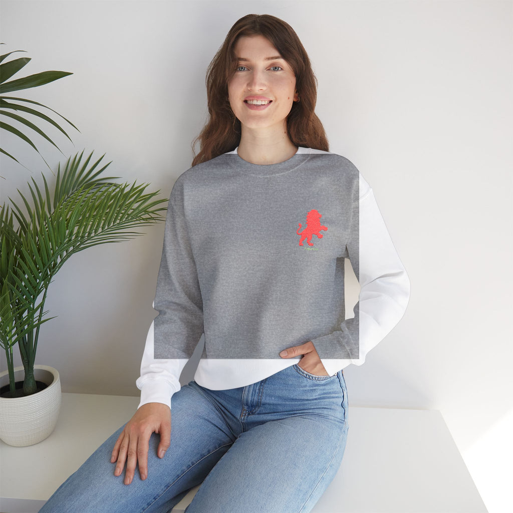 Legio Leo by DZ Royal Crewneck Sweatshirt | Mighty Lion Embroidered