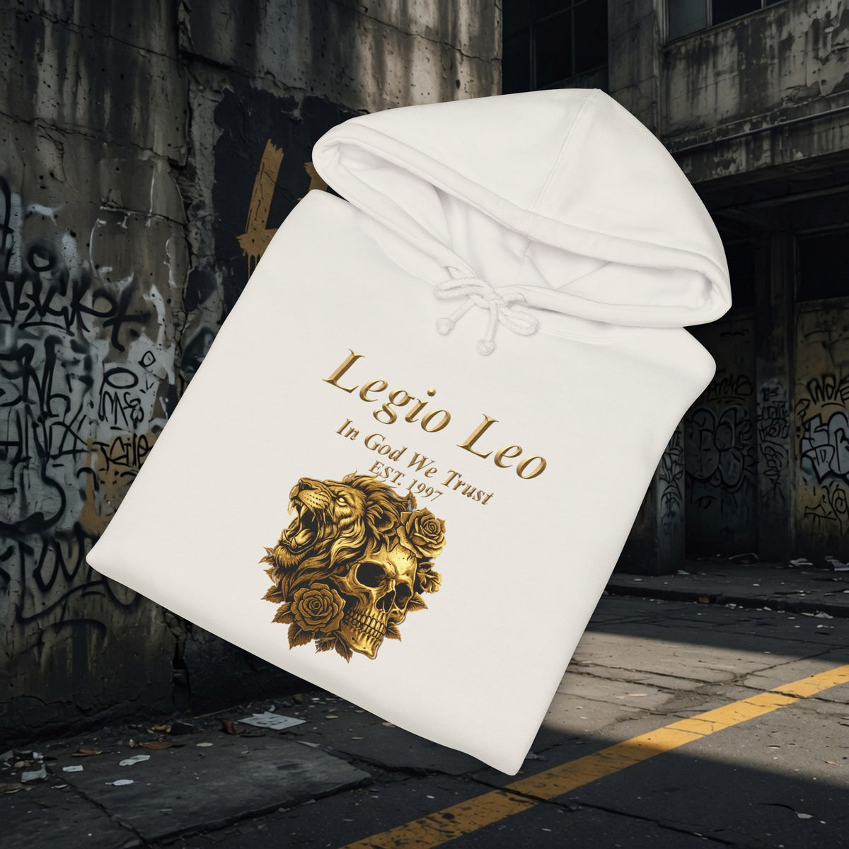 Legio Leo | Strength, Beauty & Death |Unisex Heavyweight Hooded Sweatshirt