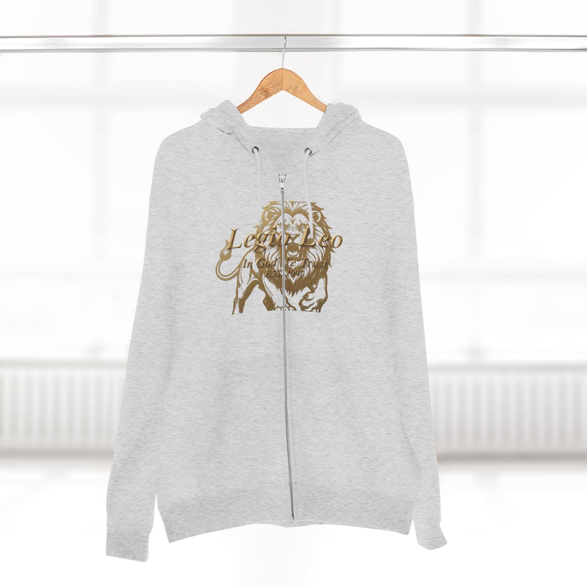 Legio Leo Warrior Zip Hoodie — "Fierce" Definition Streetwear