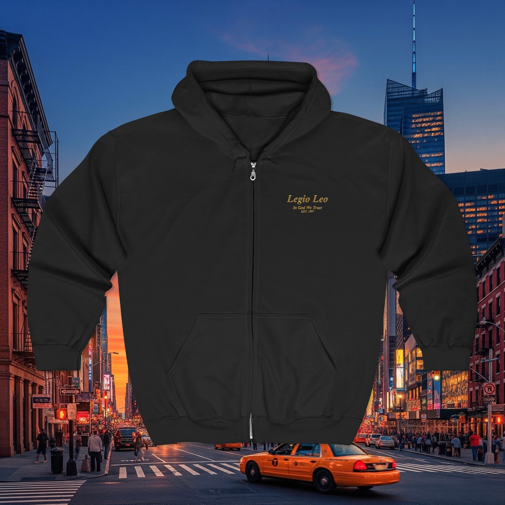 Legio Leo Zip Hoodie — Warrior Full-Zip Sweatshirt