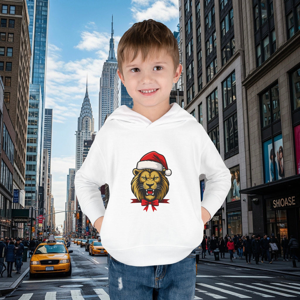 Christmas Legio Leo’s Toddler Pullover Fleece Hoodie (Grown Lion)