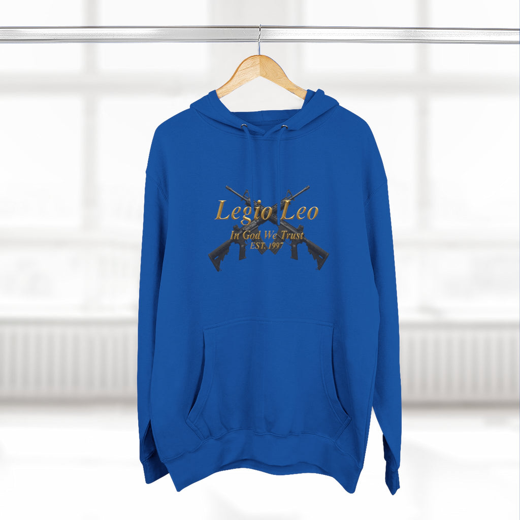 Legio Leo Warrior Fleece Hoodie – Minimal Gold Script Pullover