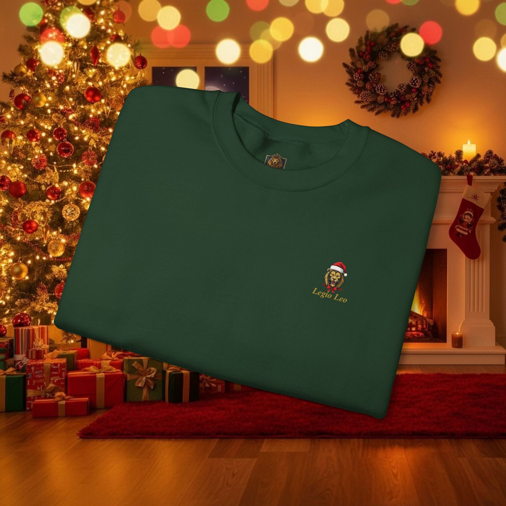 Christmas Holiday Legio Leo by DZ Royal Cozy Unisex Crewneck Sweatshirt for